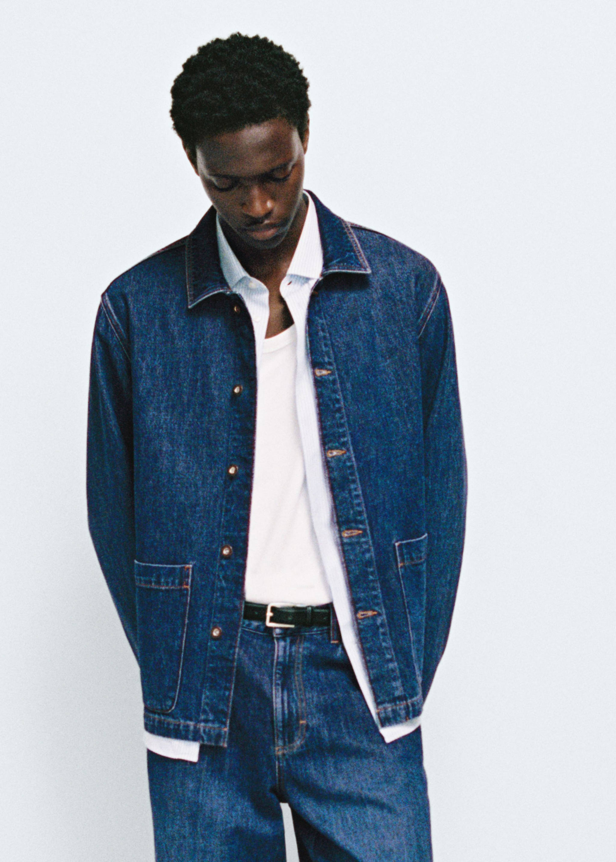 Relaxed-fit denim overshirt - Details of the article 5