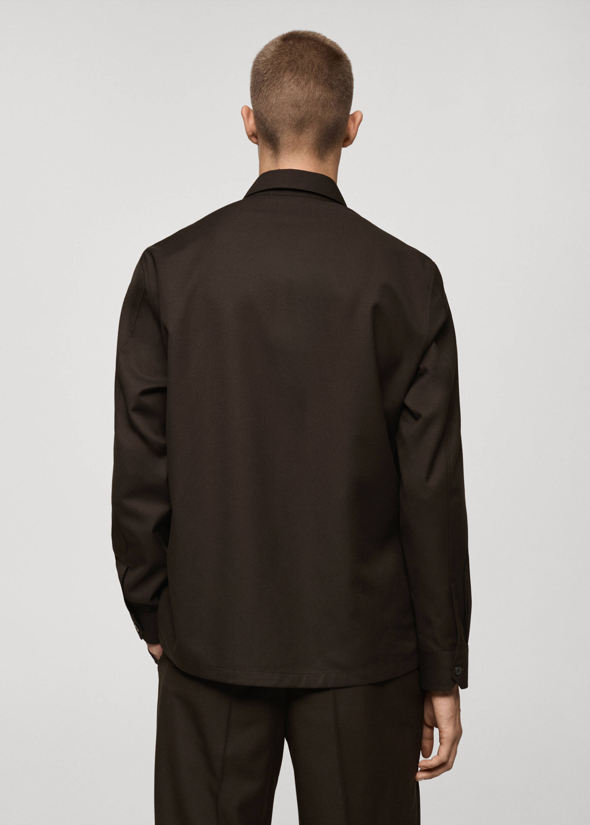Regular fit pockets overshirt - Reverse of the article