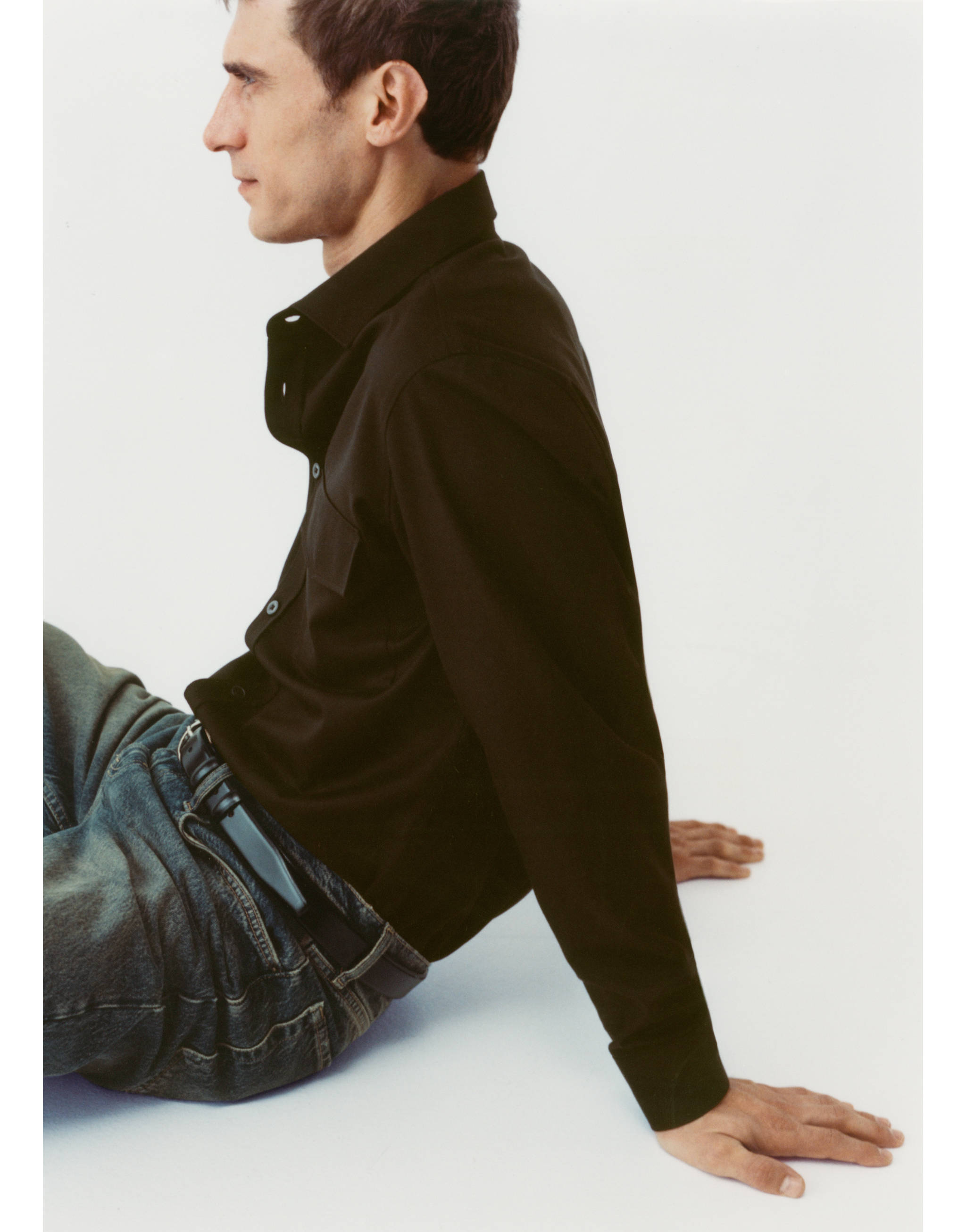 Regular fit pockets overshirt - Details of the article 3