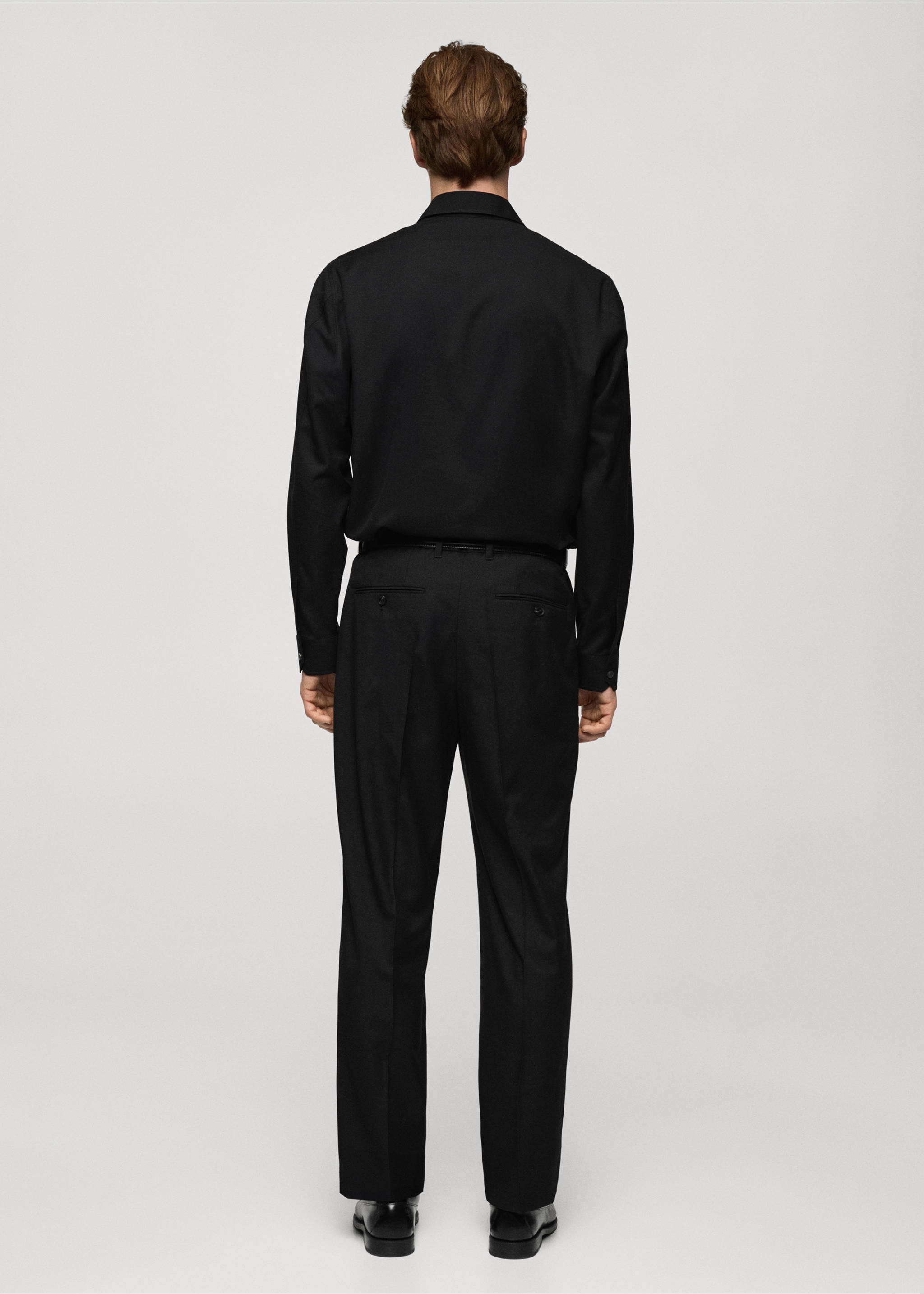 Regular fit pockets overshirt - Reverse of the article, Black. Ref: 77095973-00.