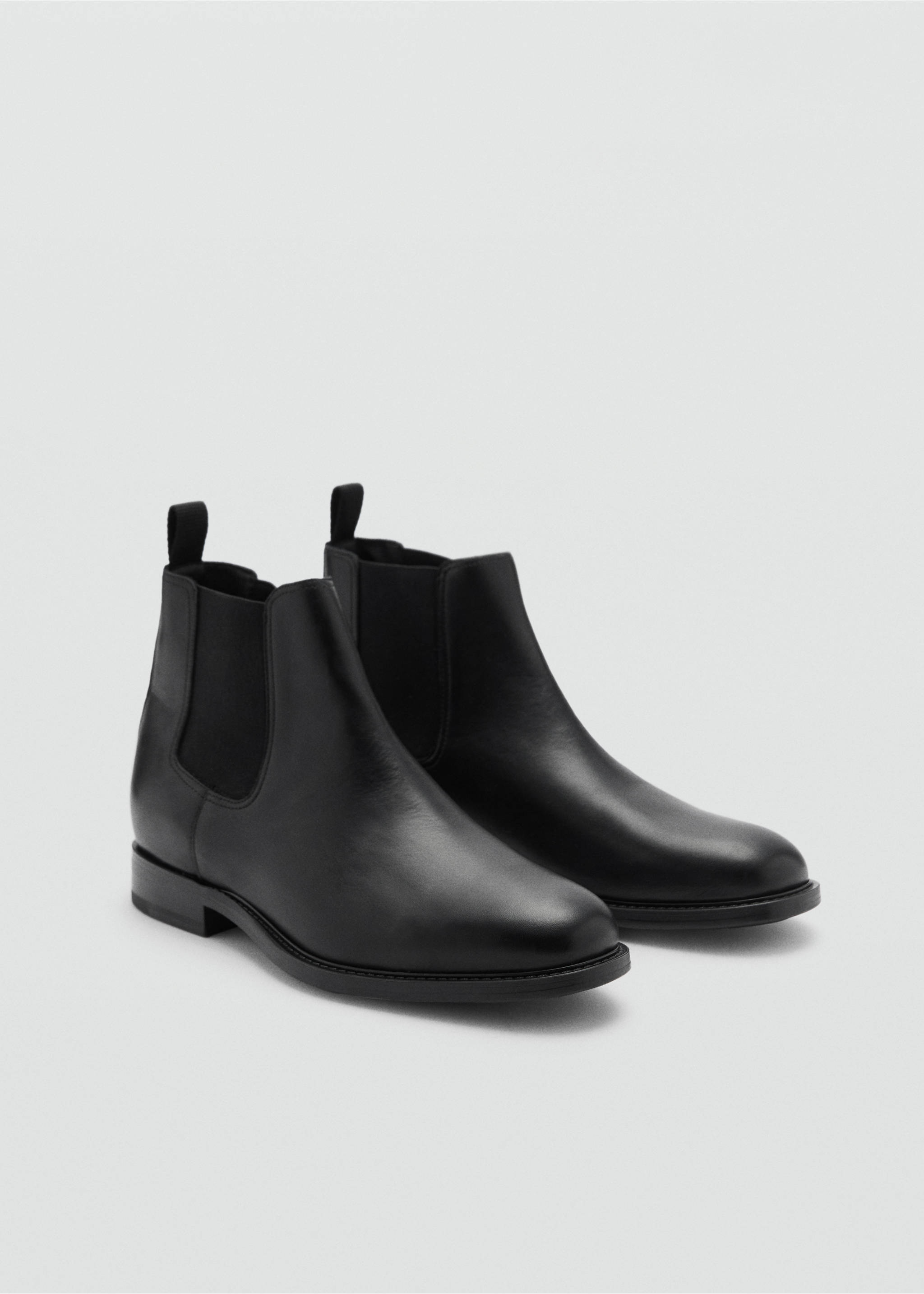 Polished leather chelsea boots - Medium plane, Black. Ref: 77095975-00.
