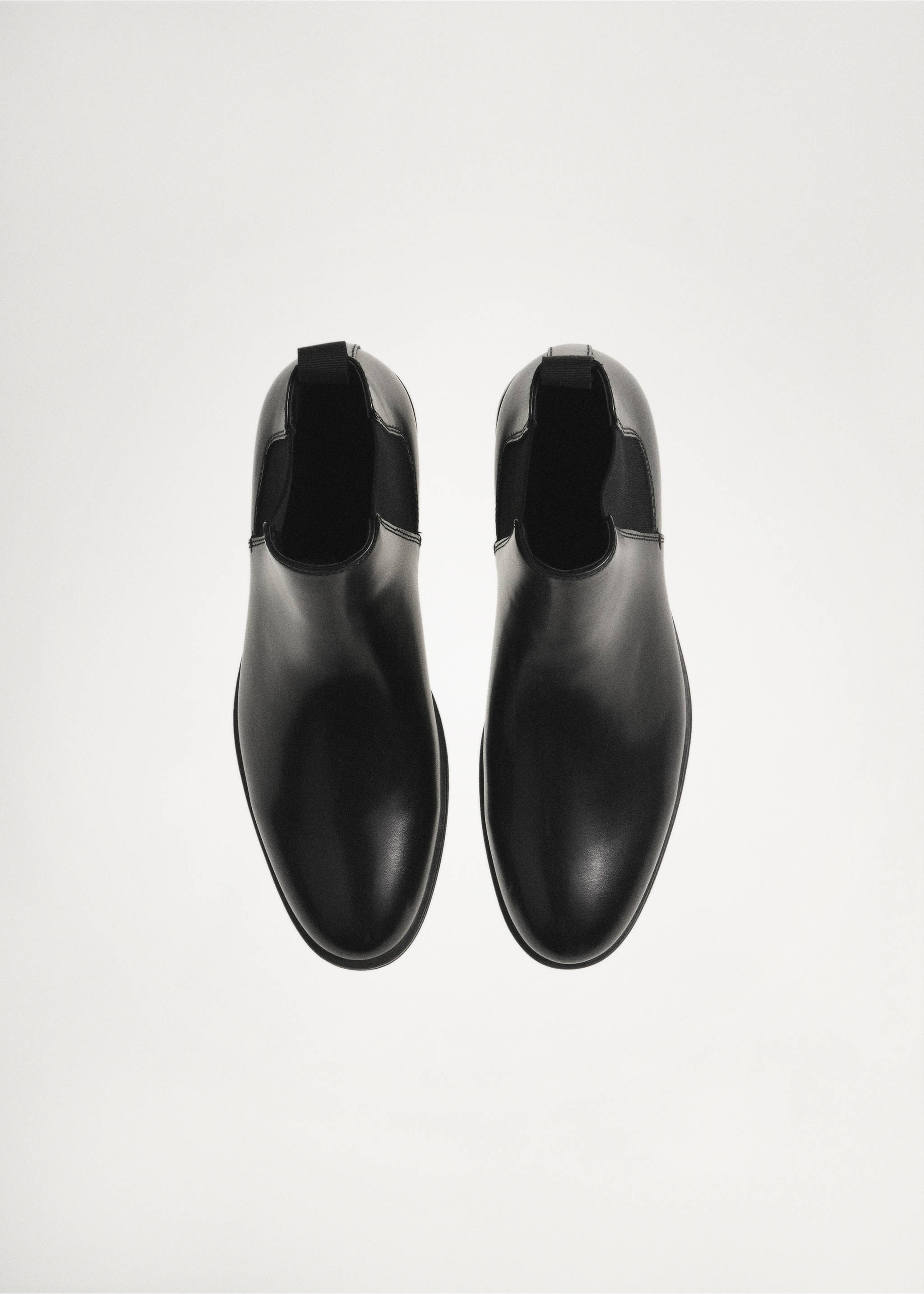 Polished leather chelsea boots - Details of the article 5, Black. Ref: 77095975-00.