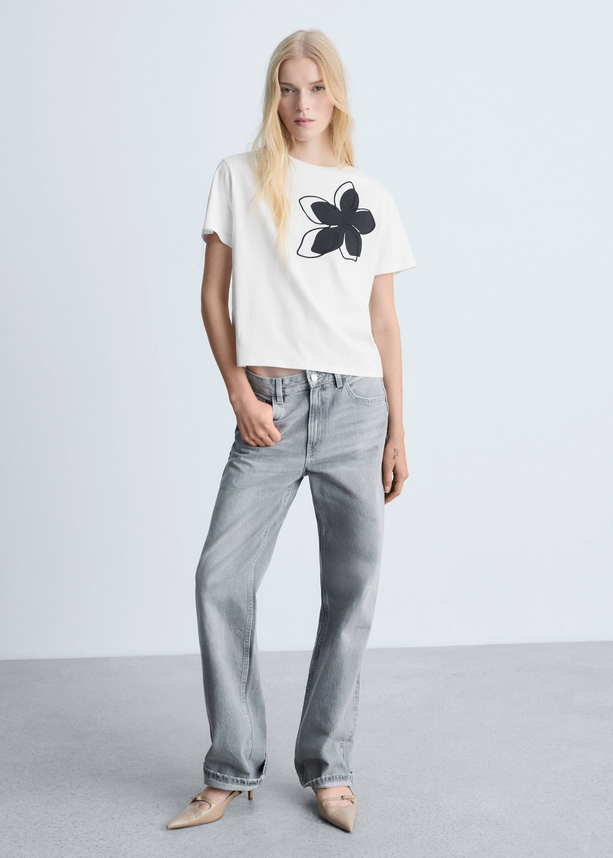 Printed cotton-blend t-shirt - General plane