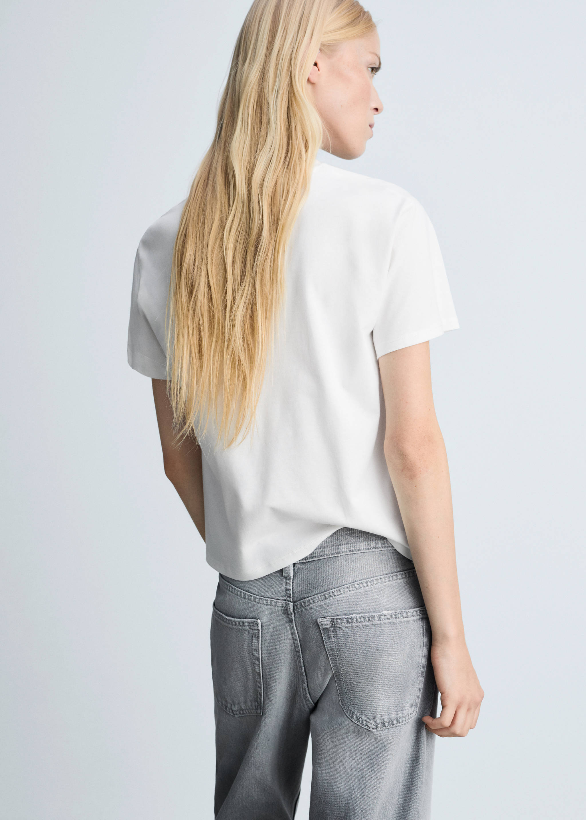 Printed cotton-blend t-shirt - Reverse of the article