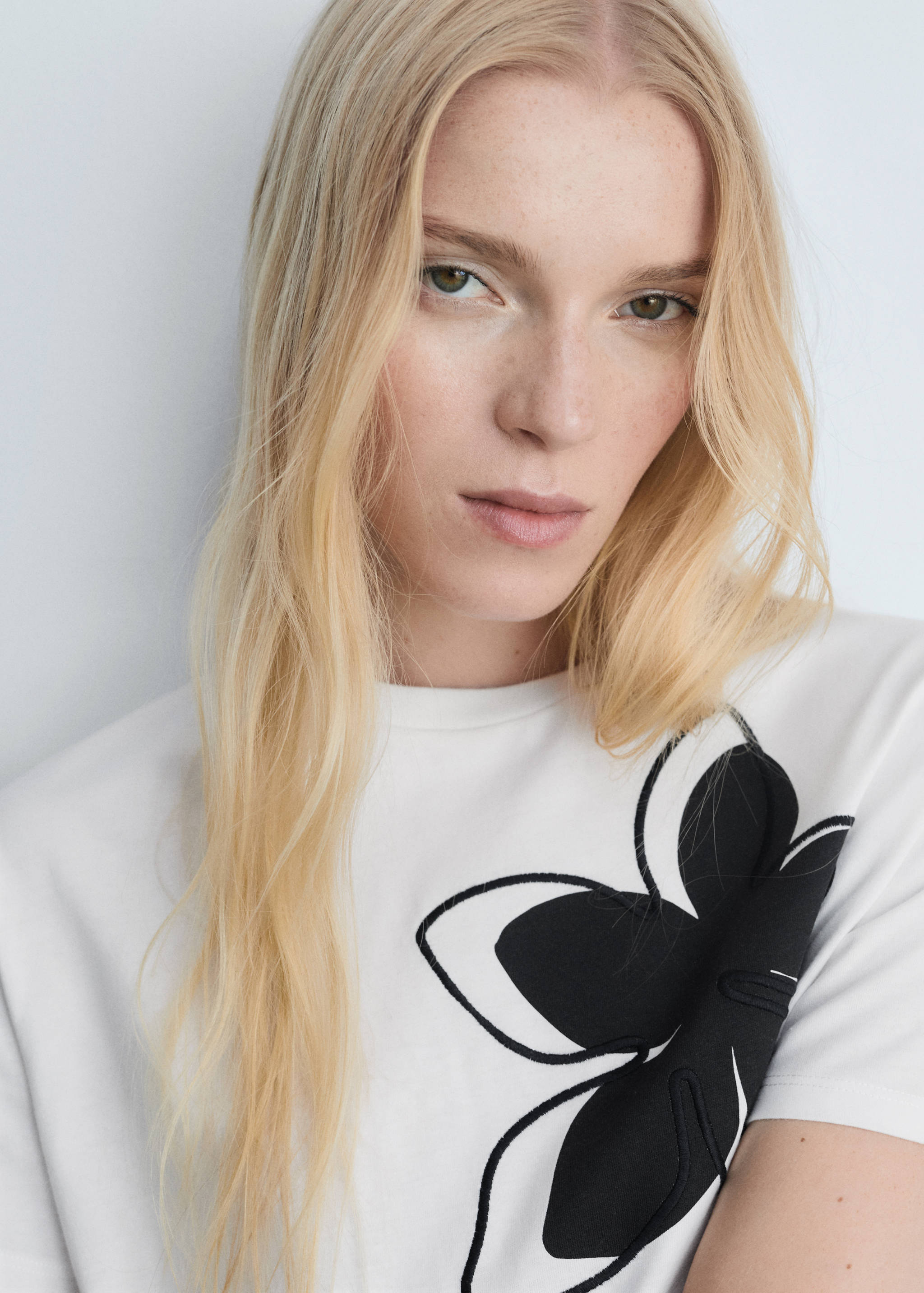 Printed cotton-blend t-shirt - Details of the article 1