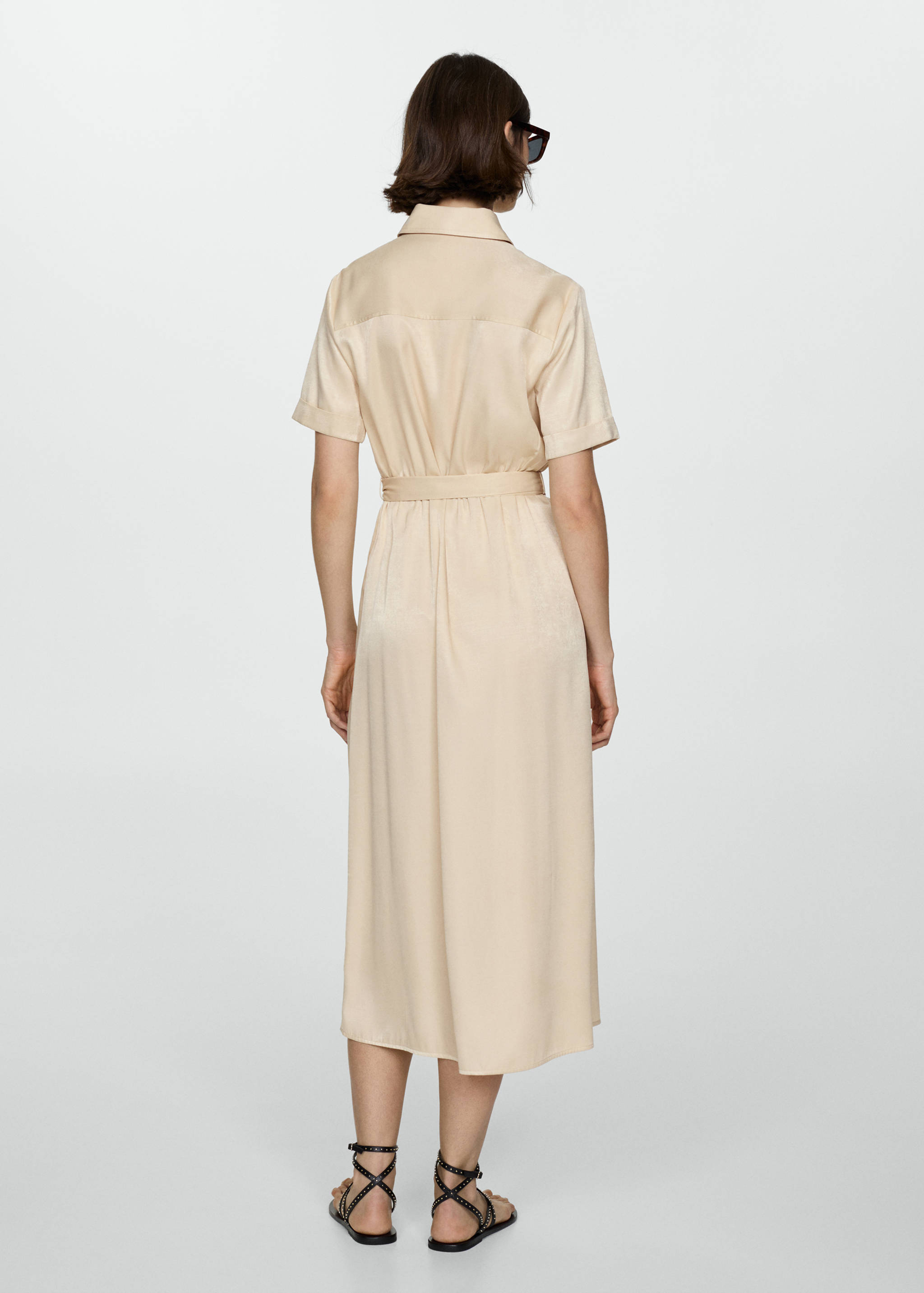 Satin shirt dress - Reverse of the article
