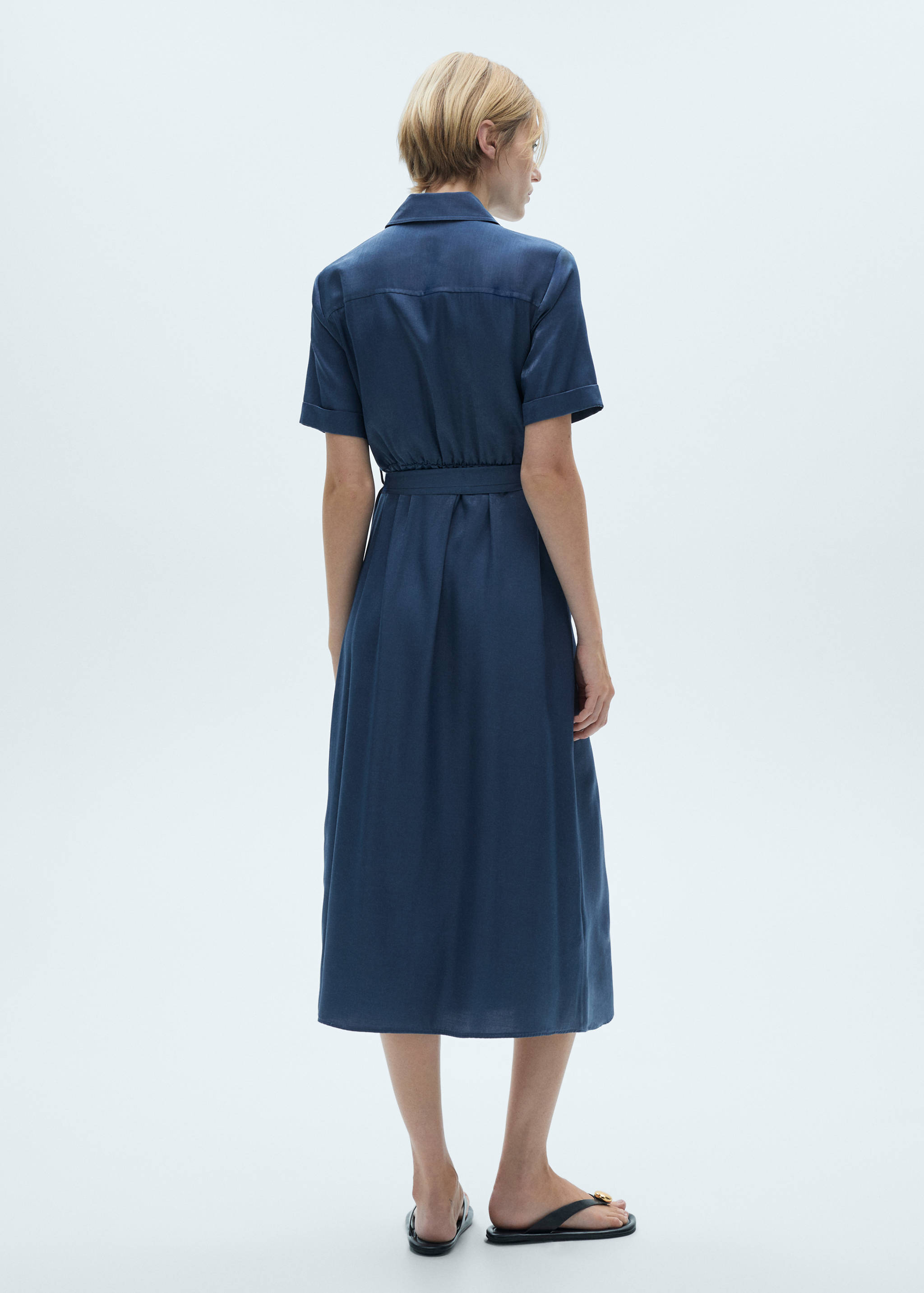 Satin shirt dress - Reverse of the article