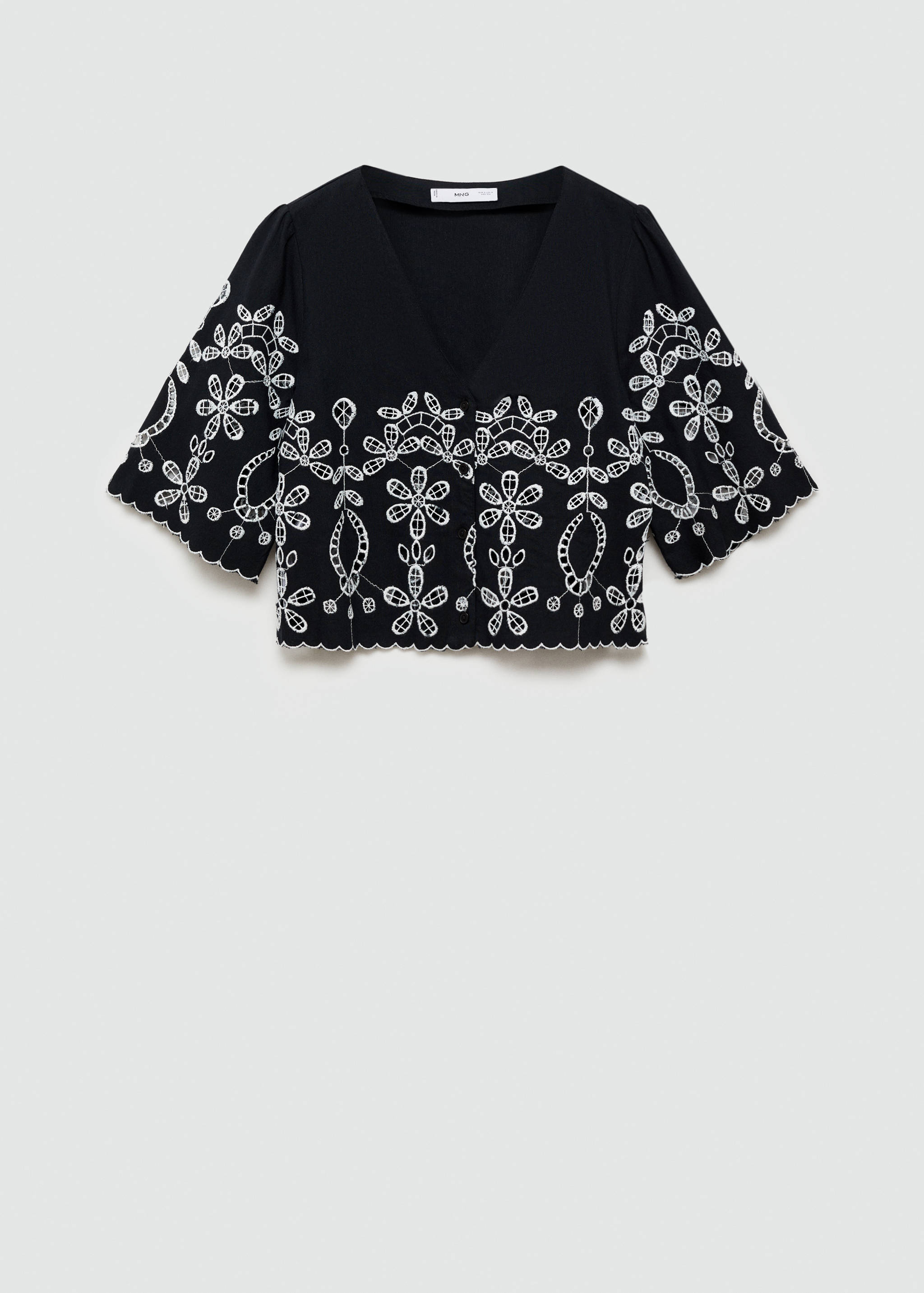 Embroidered crop top - Article without model