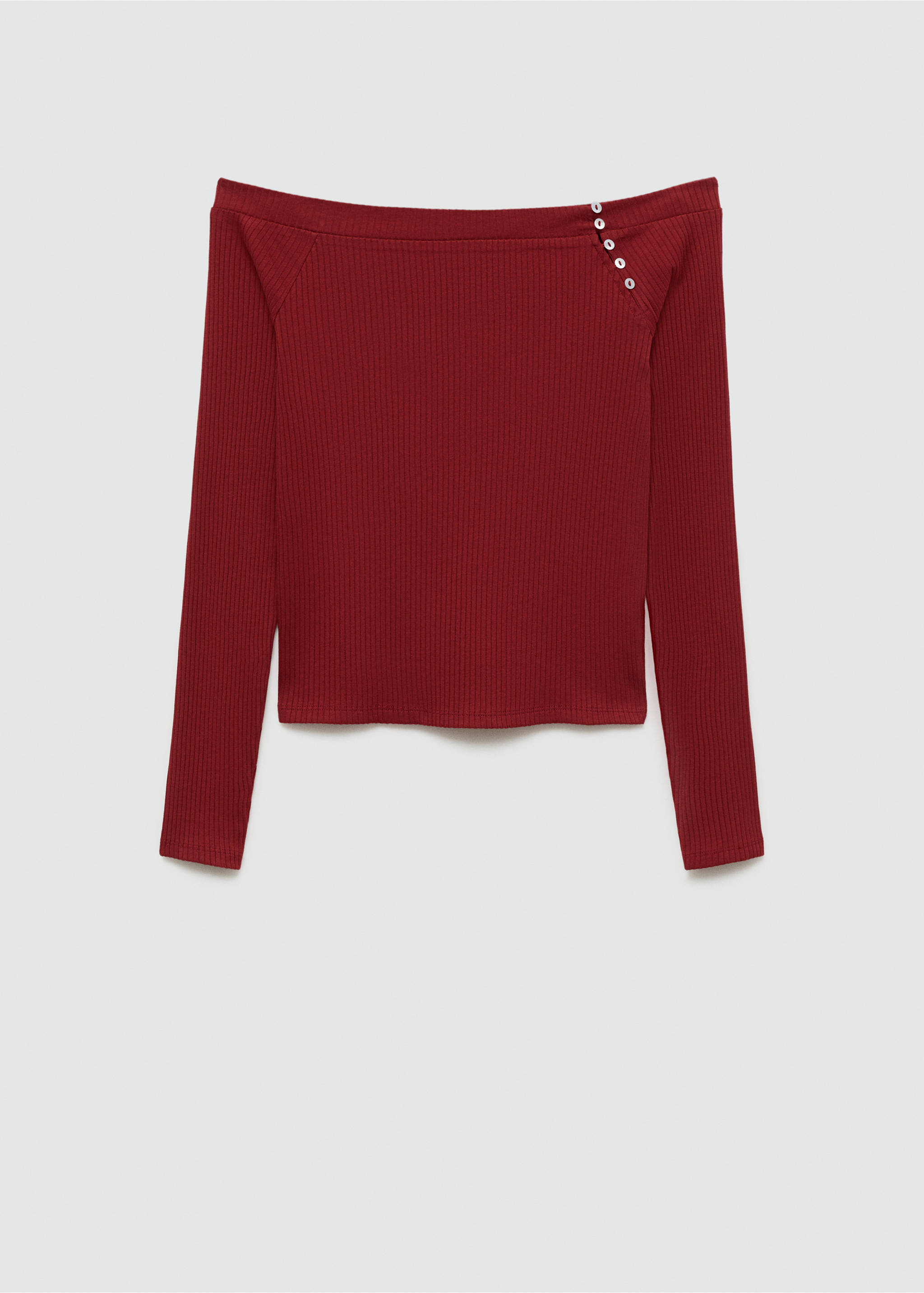 Camiseta hombros descubiertos - Artículo sin modelo, Rojo. Ref: 77095984-00.