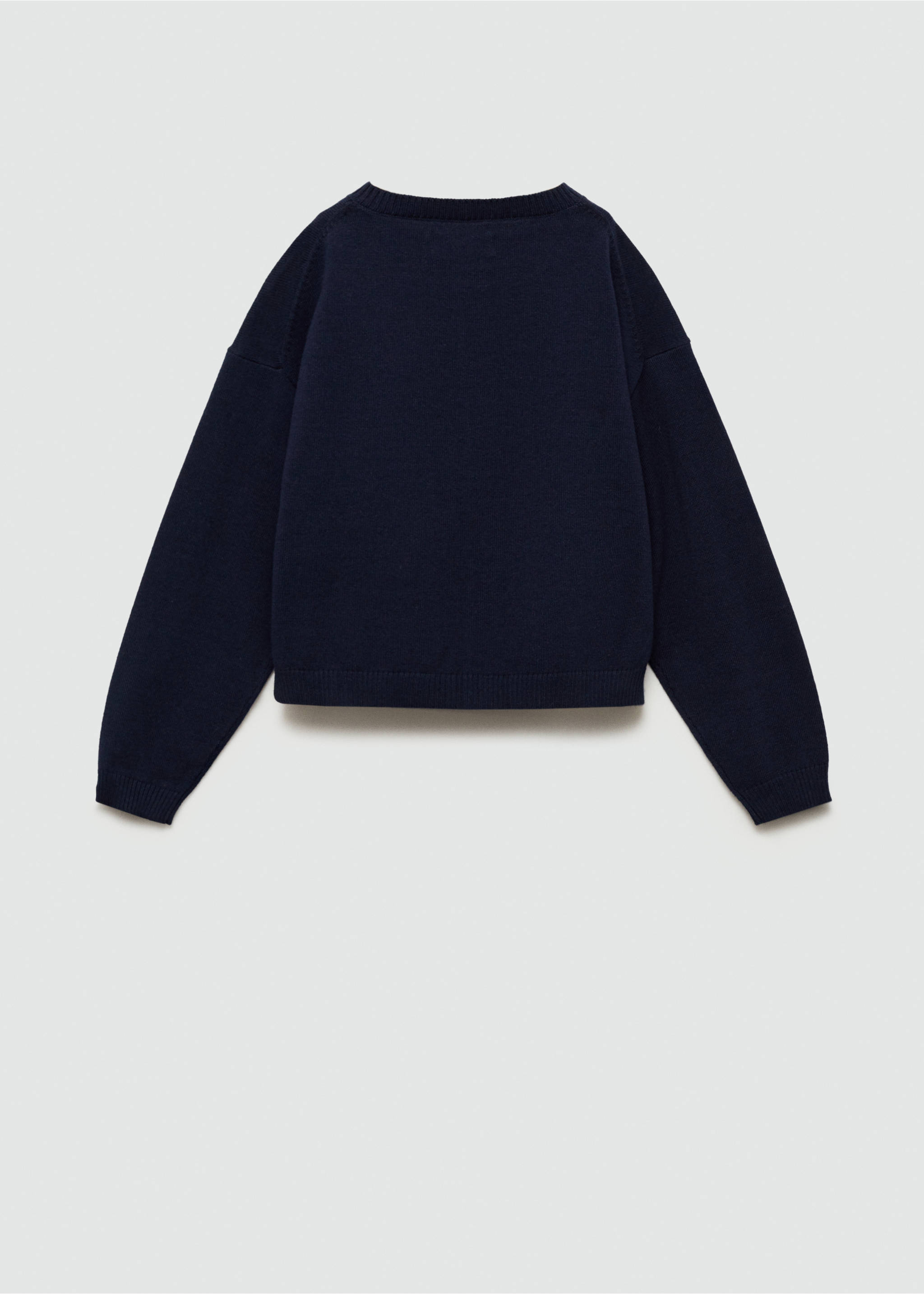 Cardigan maglia cotone - Retro dell'articolo, Blu marino scuro. Ref: 77095989-00.