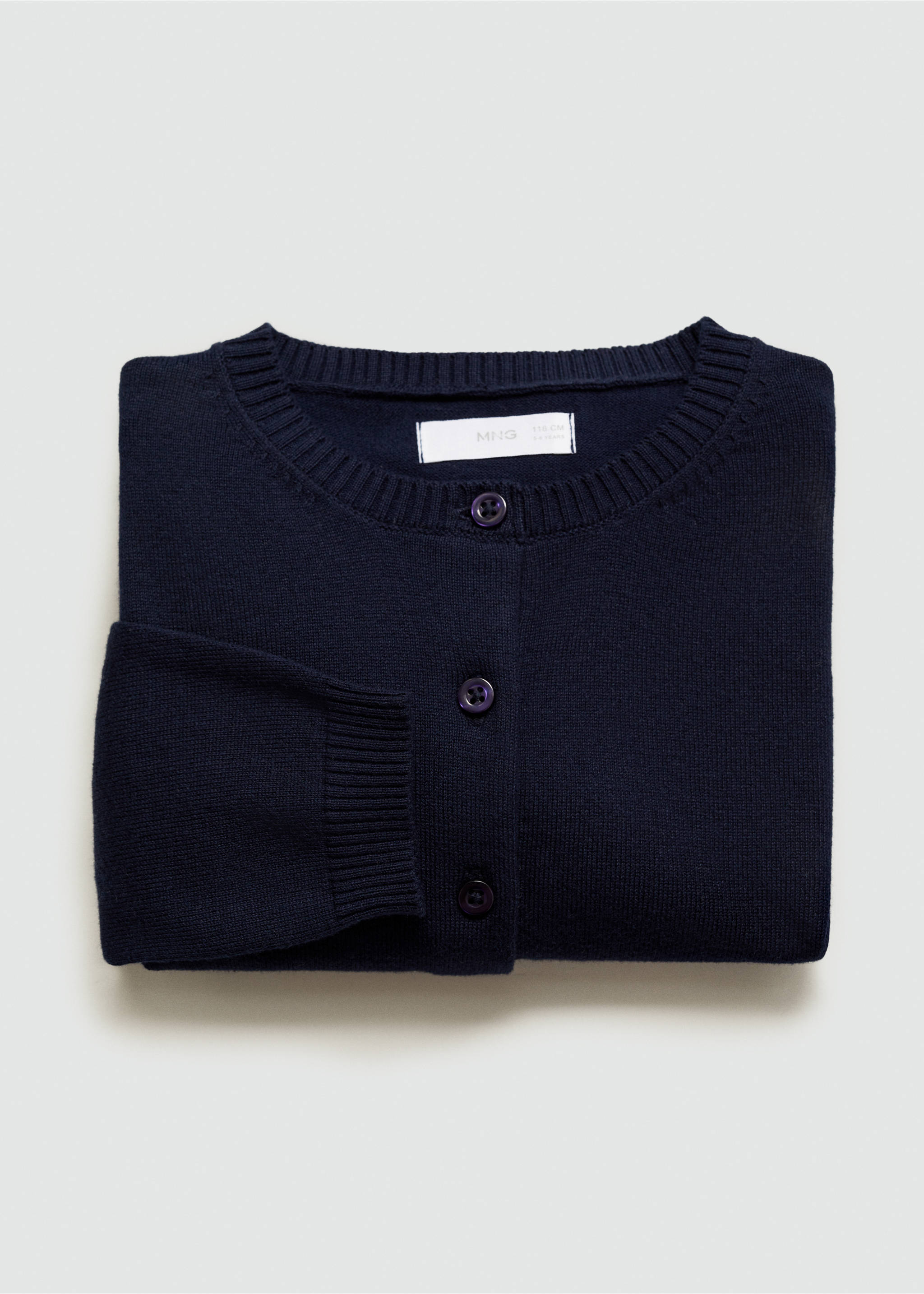 Cardigan maglia cotone - Dettaglio dell'articolo 0, Blu marino scuro. Ref: 77095989-00.