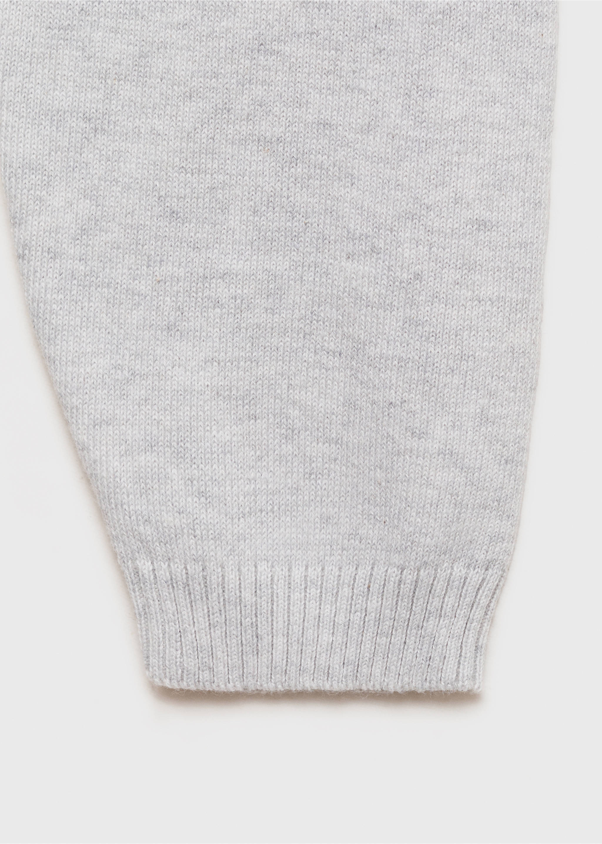 Strickjacke aus Baumwolle - Detail des Artikels 0, Hellgrau meliert. Ref: 77095989-00.