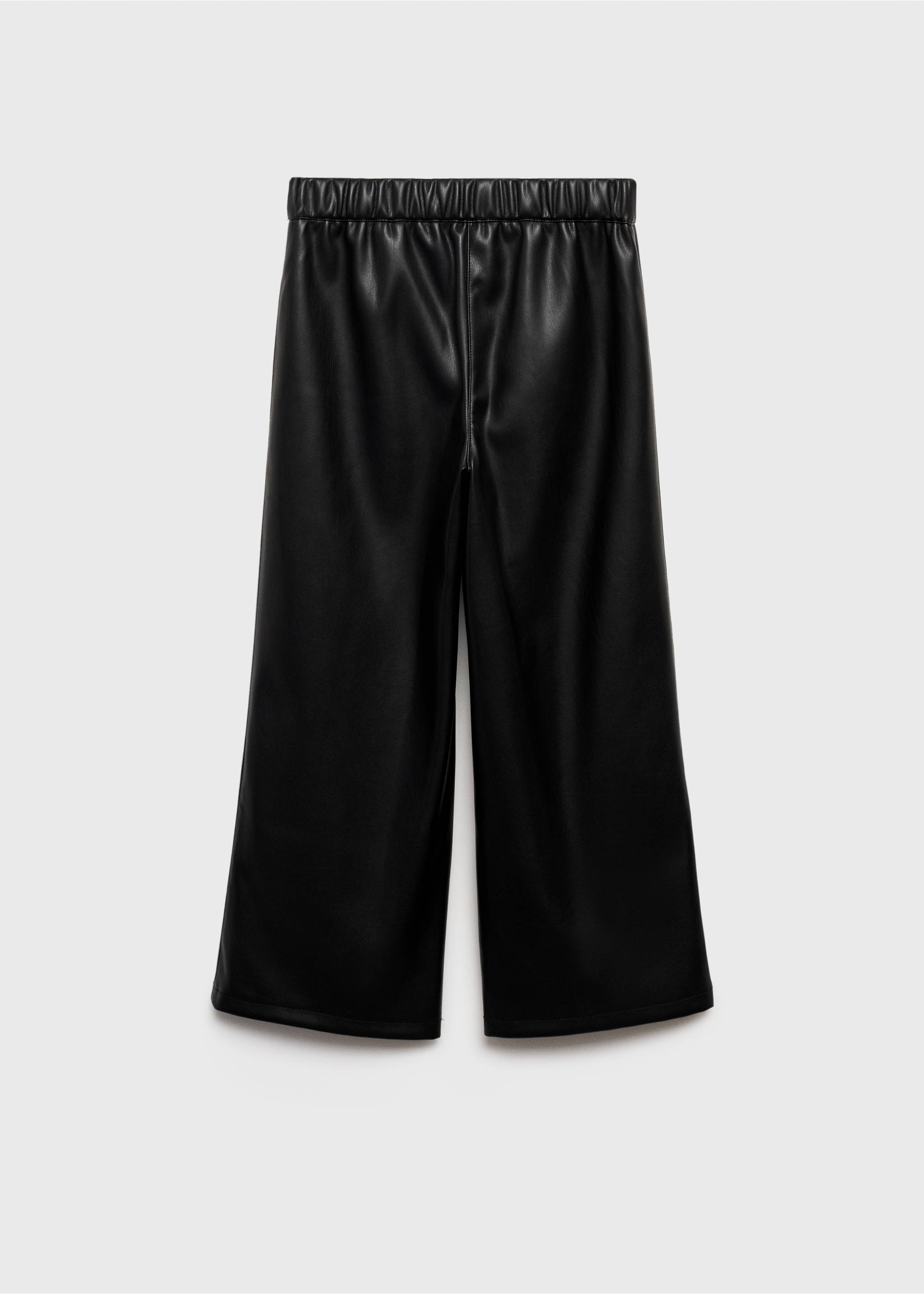 Faux-leather pants - Reverse of the article, Black. Ref: 77095992-00.