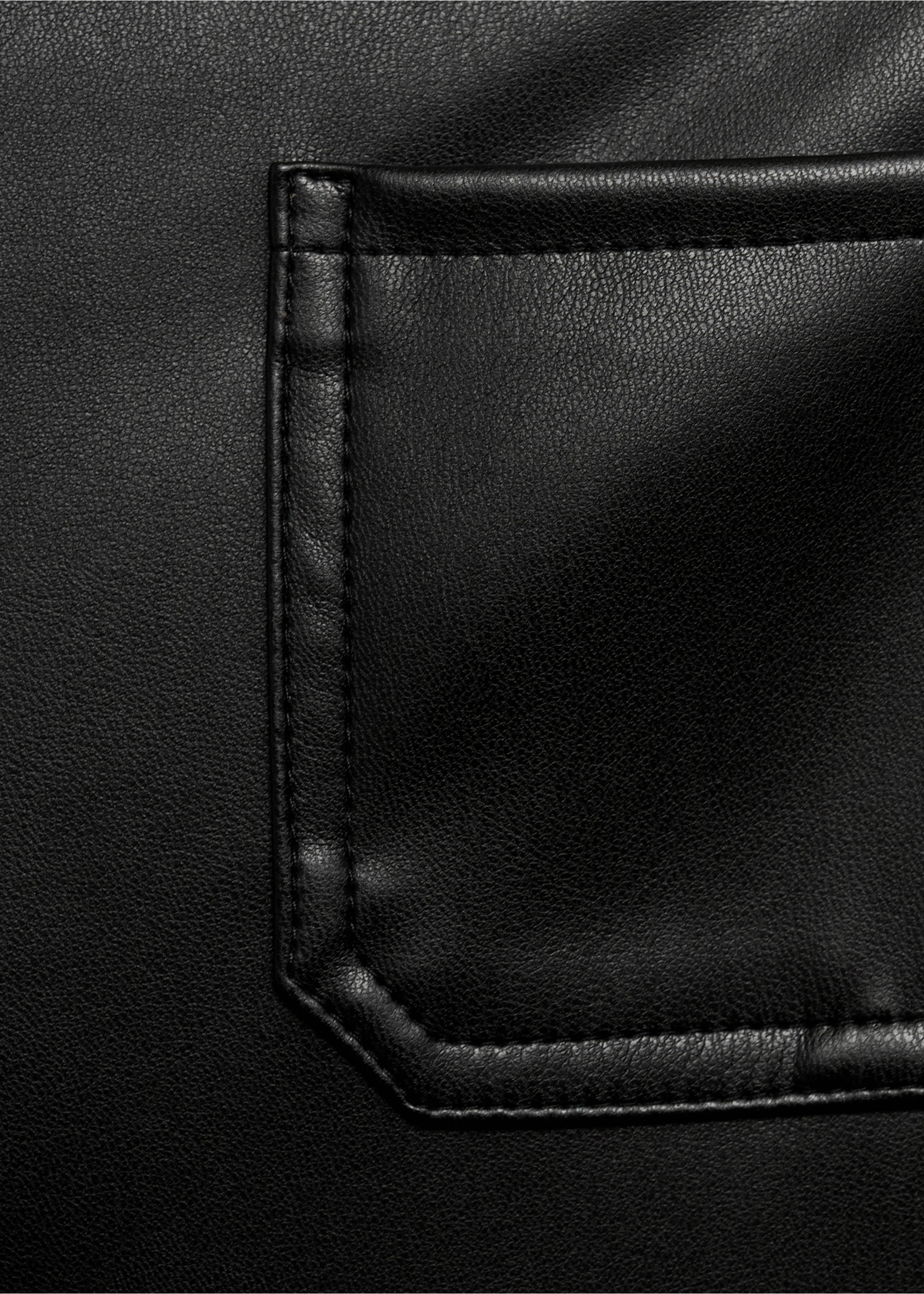 Faux-leather pants - Details of the article 8, Black. Ref: 77095992-00.