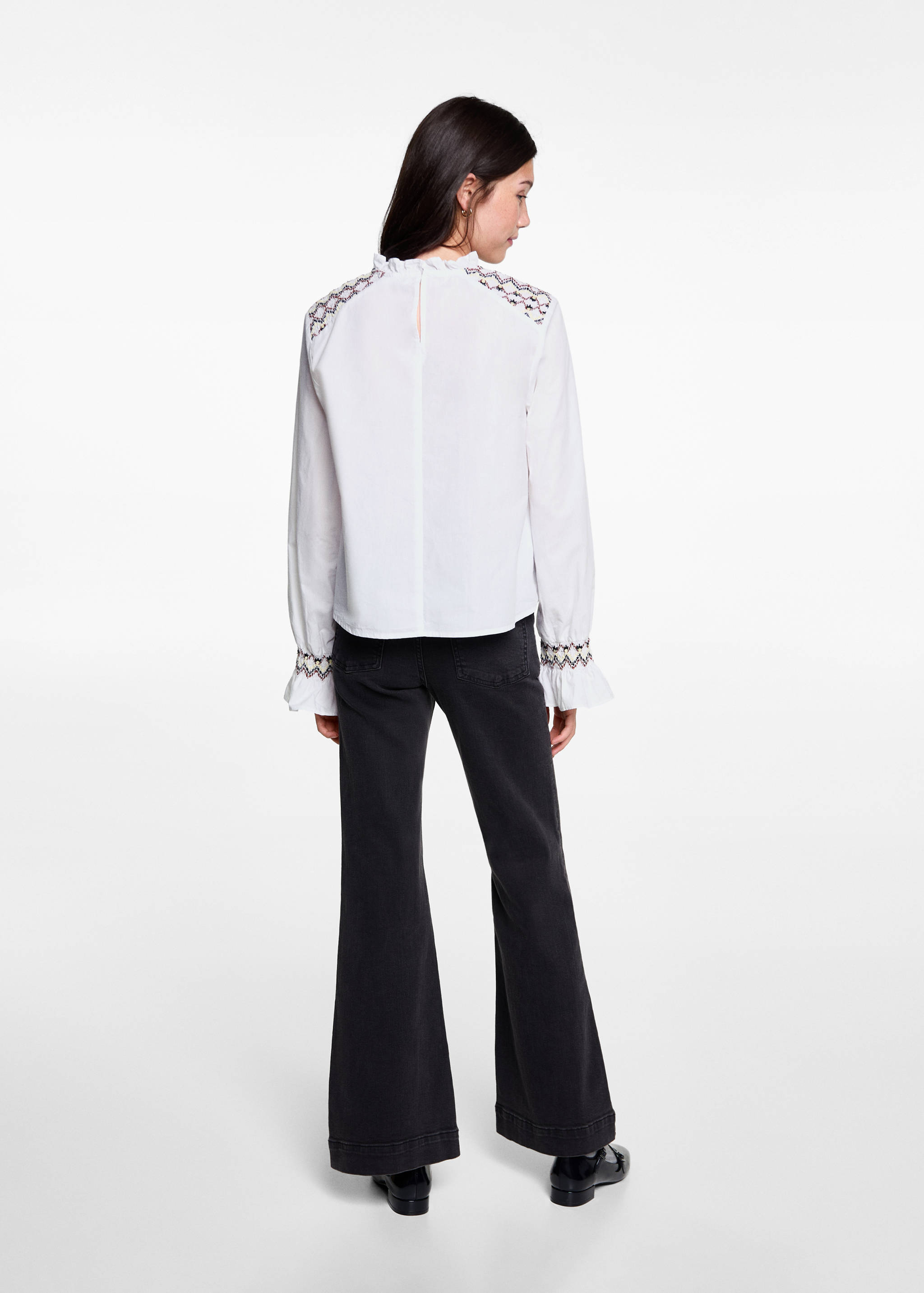 Ruched embroidered blouse - Reverse of the article