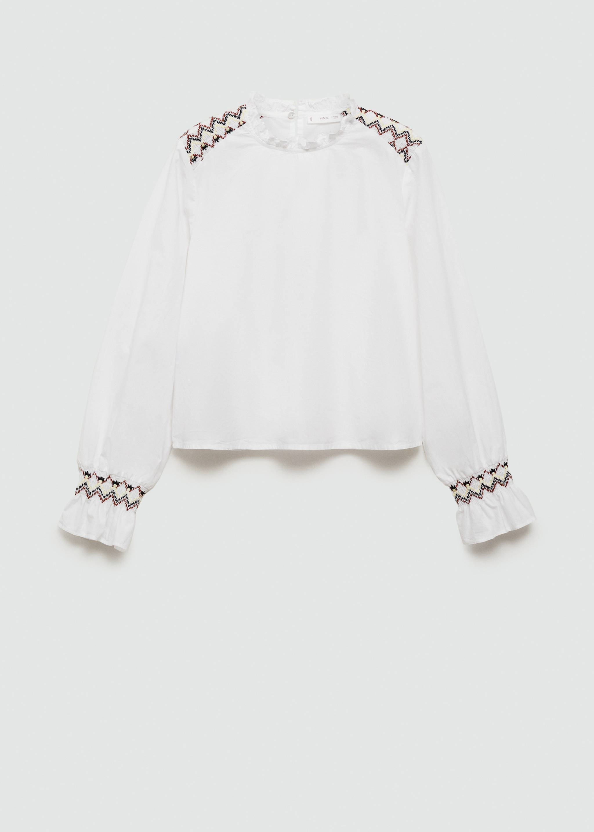 Ruched embroidered blouse - Article without model