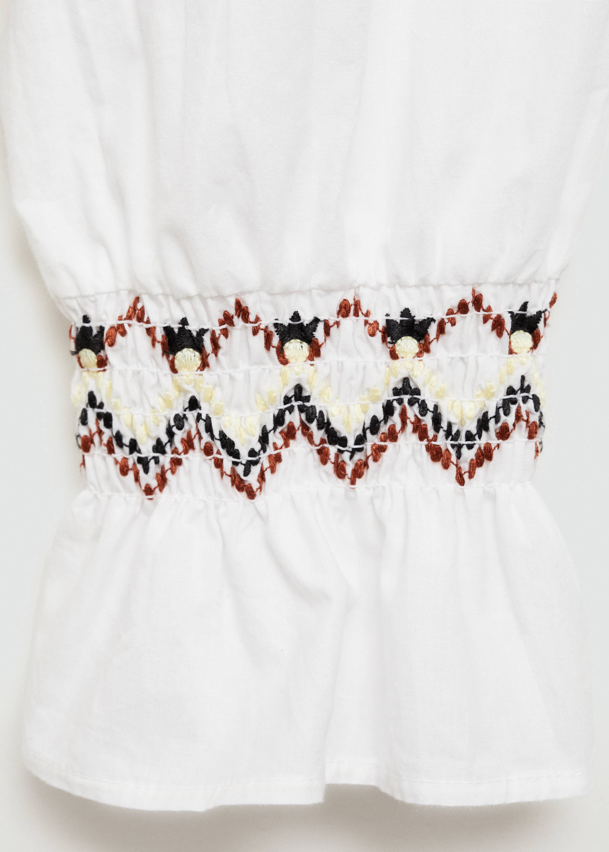 Ruched embroidered blouse - Details of the article 0