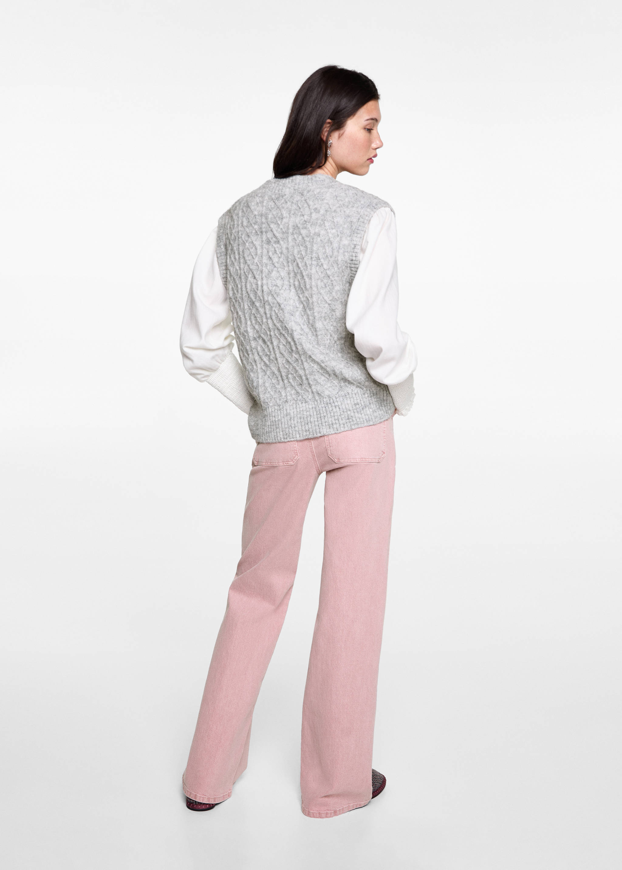 Gilet maille torsadée - Verso de l’article