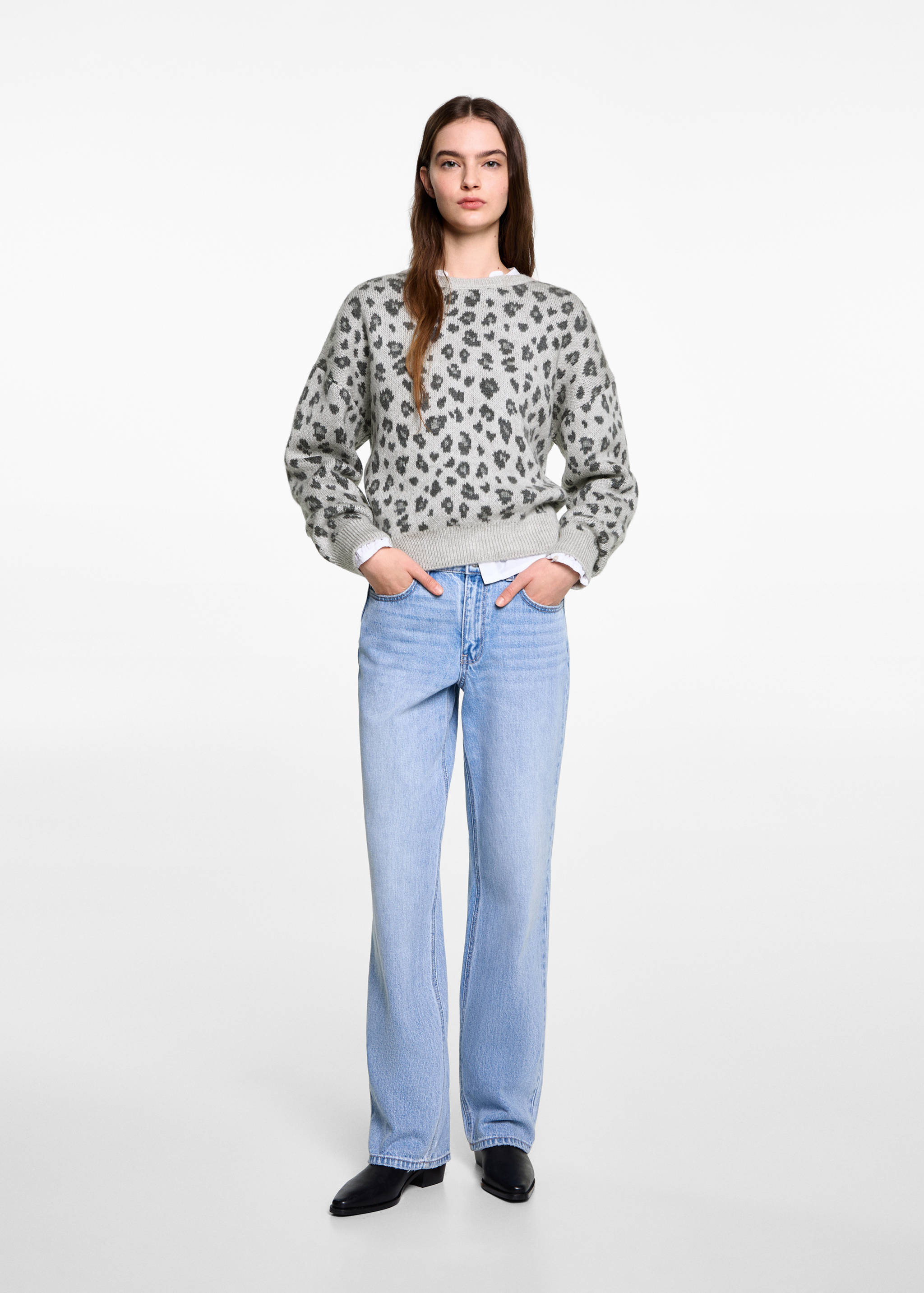 Leopard pattern sweater - General plane