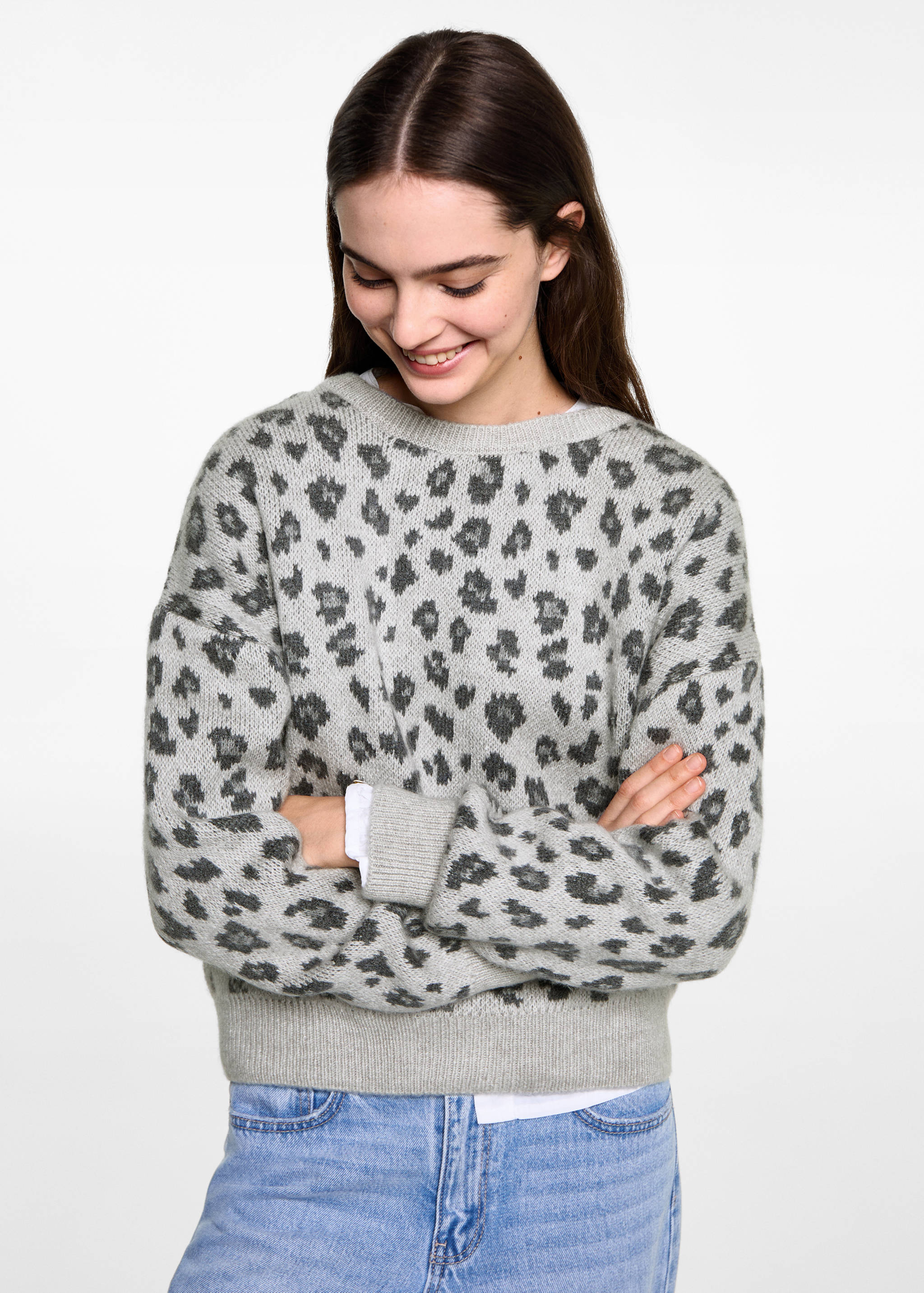 Leopard pattern sweater - Medium plane