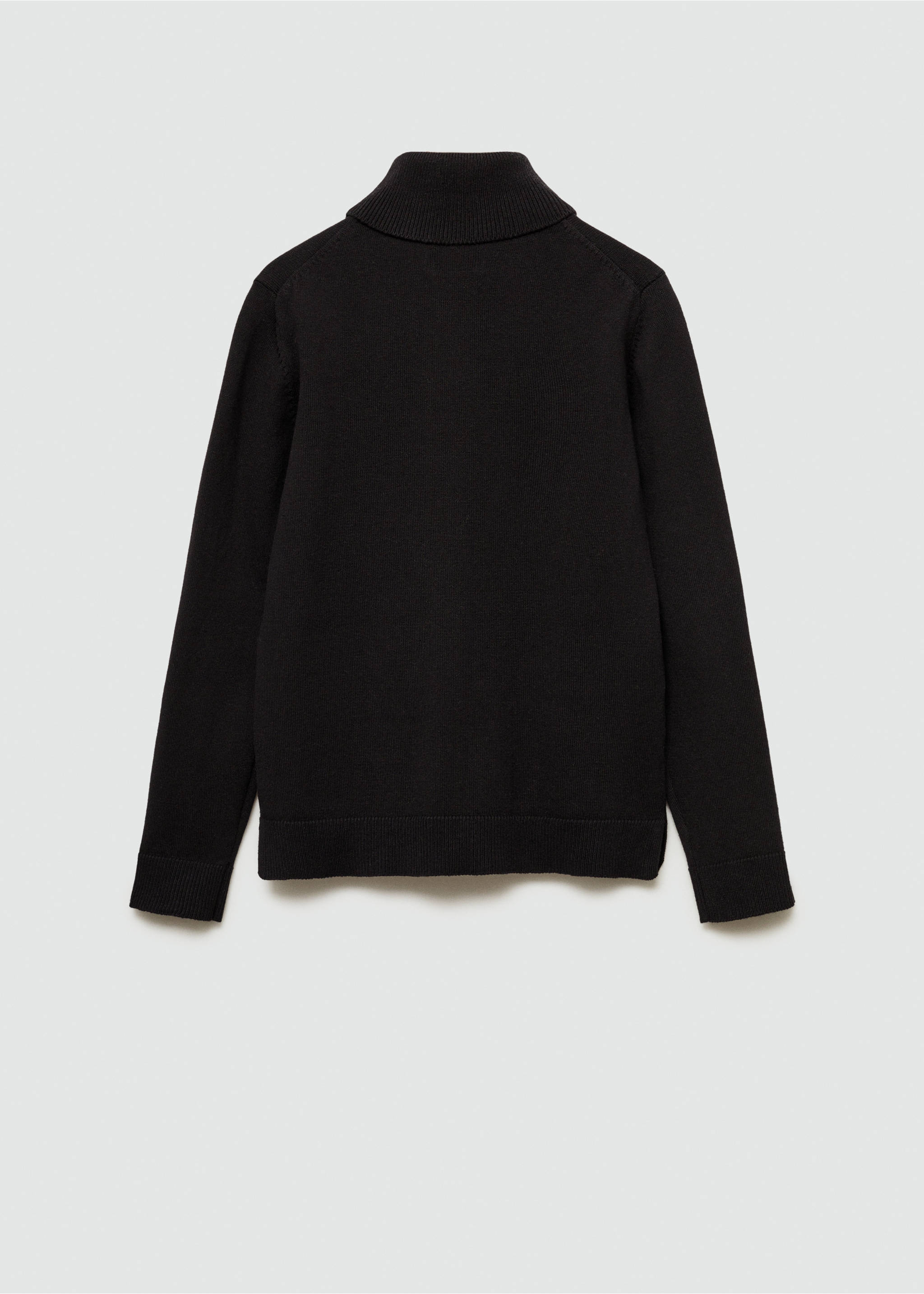 Turtleneck knitted sweater - Reverse of the article, Black. Ref: 77096336-00.