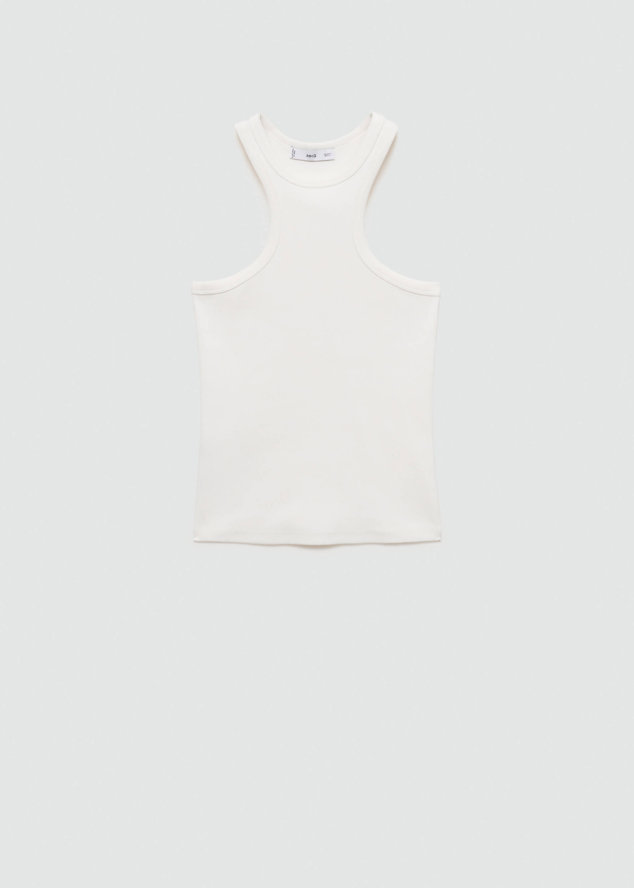 Bavlněný top v žebrovaném vzoru - Zboží bez modelu