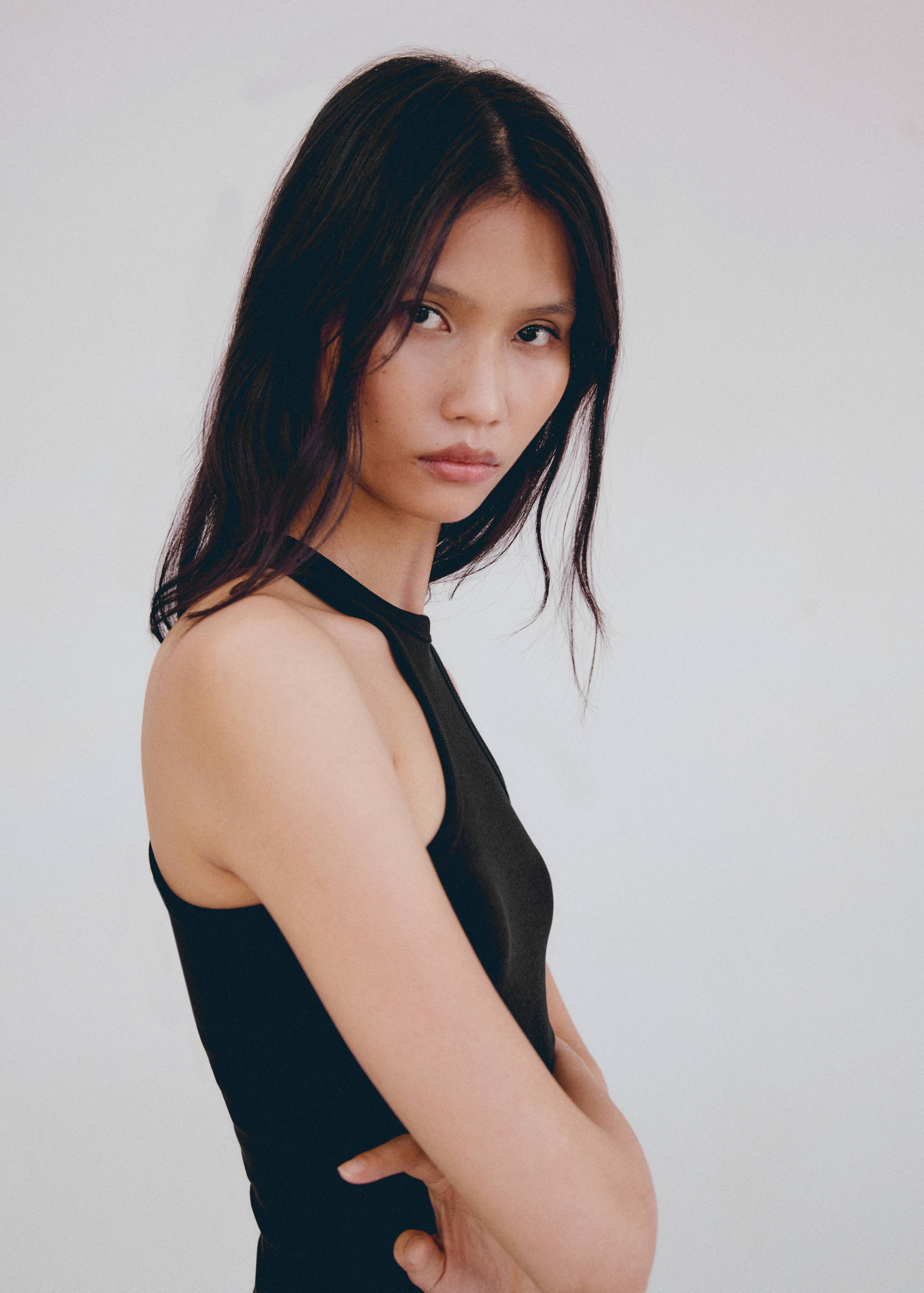 Ribbed cotton-blend top - Details of the article 1