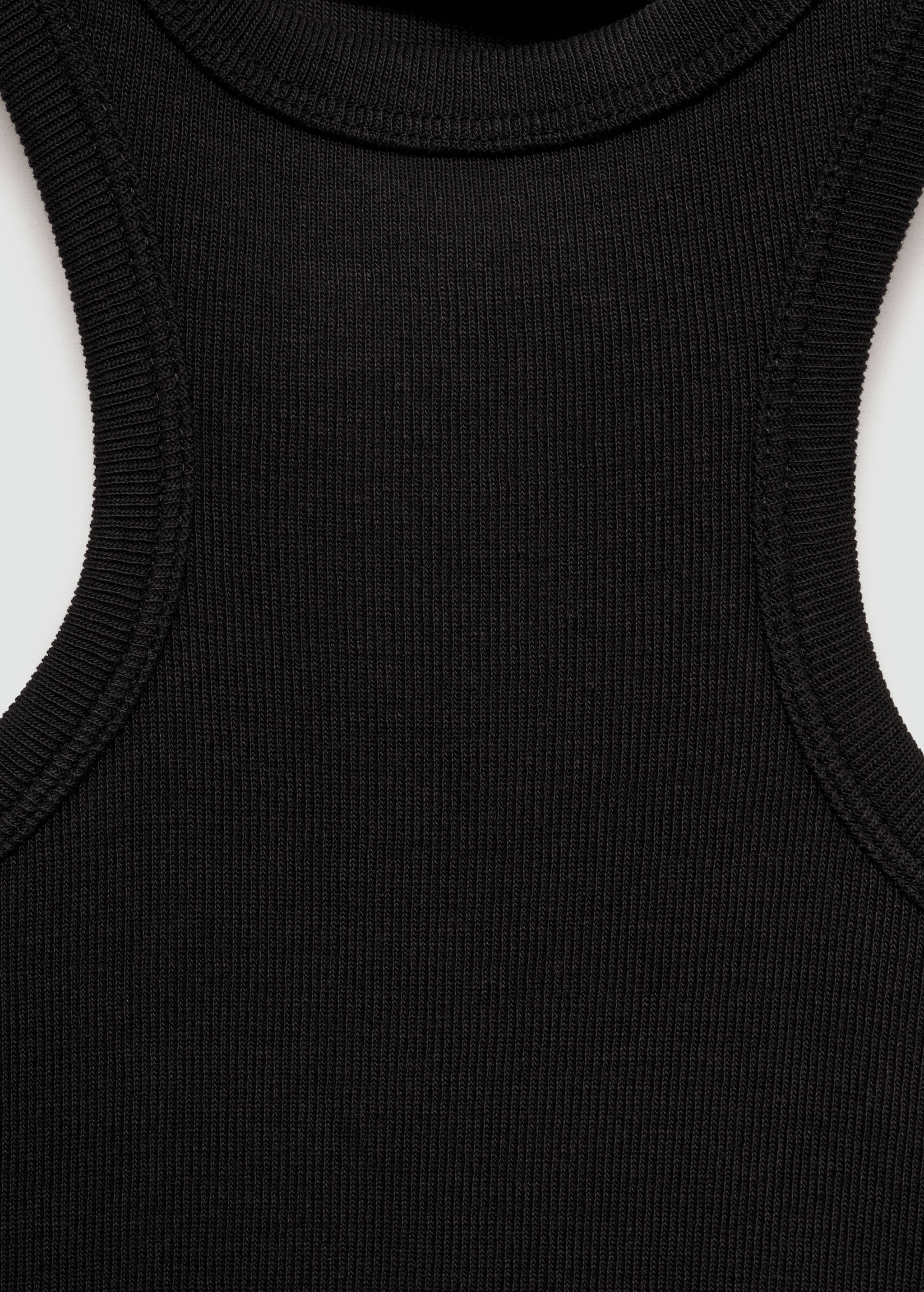 Ribbed cotton-blend top - Details of the article 8