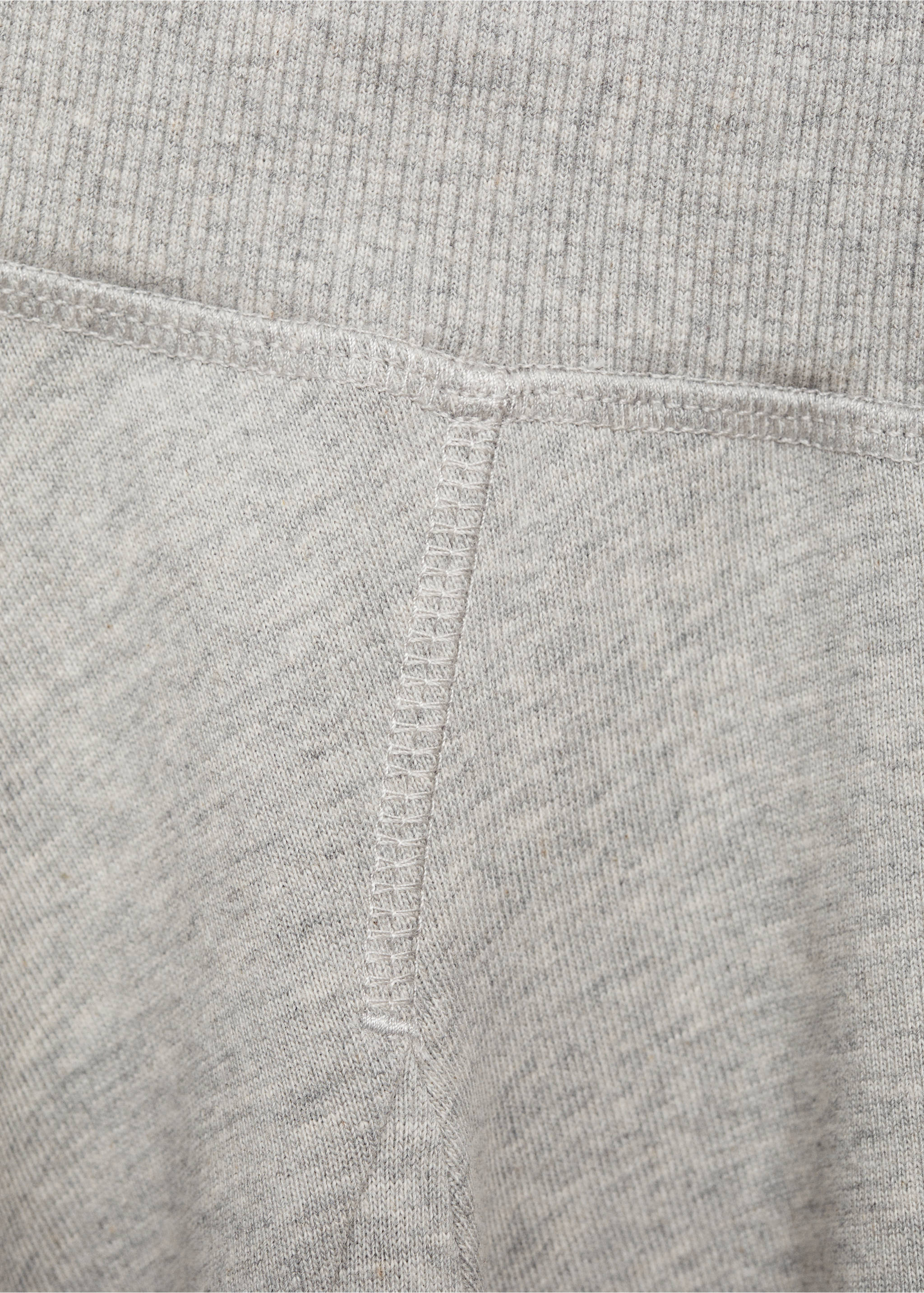 Short skirt with bow - Details of the article 0, Light Heather Grey. Ref: 77096348-00.