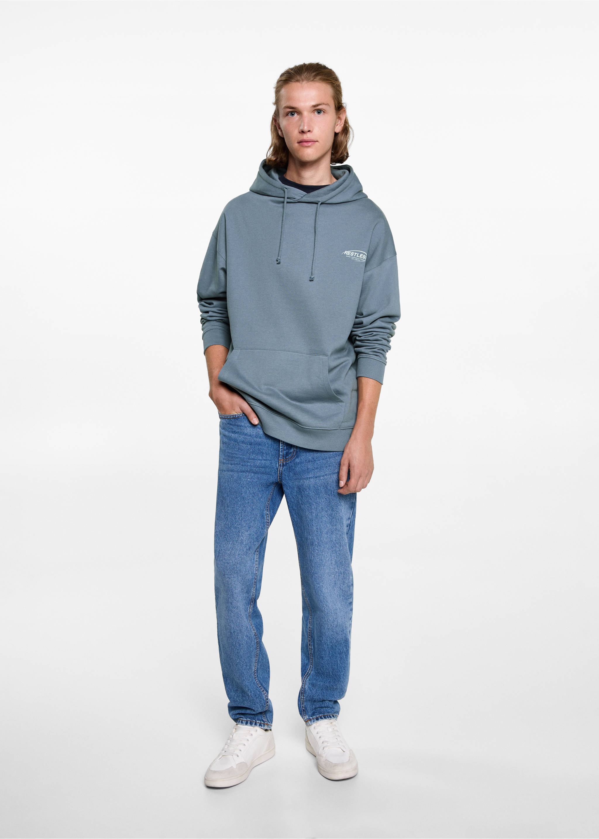 Printed hoodie - General plane, Blue. Ref: 77096349-00.