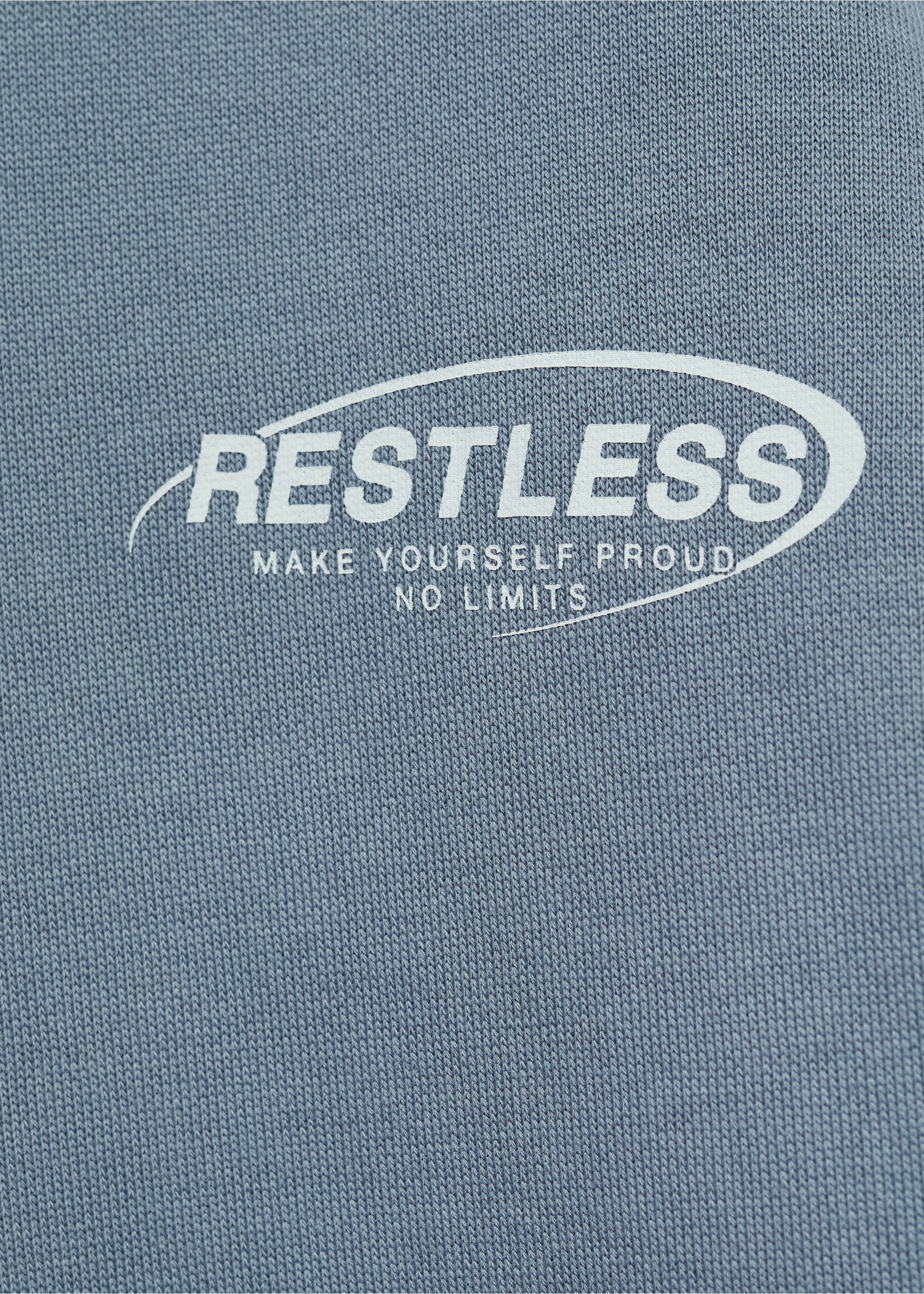 Printed hoodie - Details of the article 8, Blue. Ref: 77096349-00.