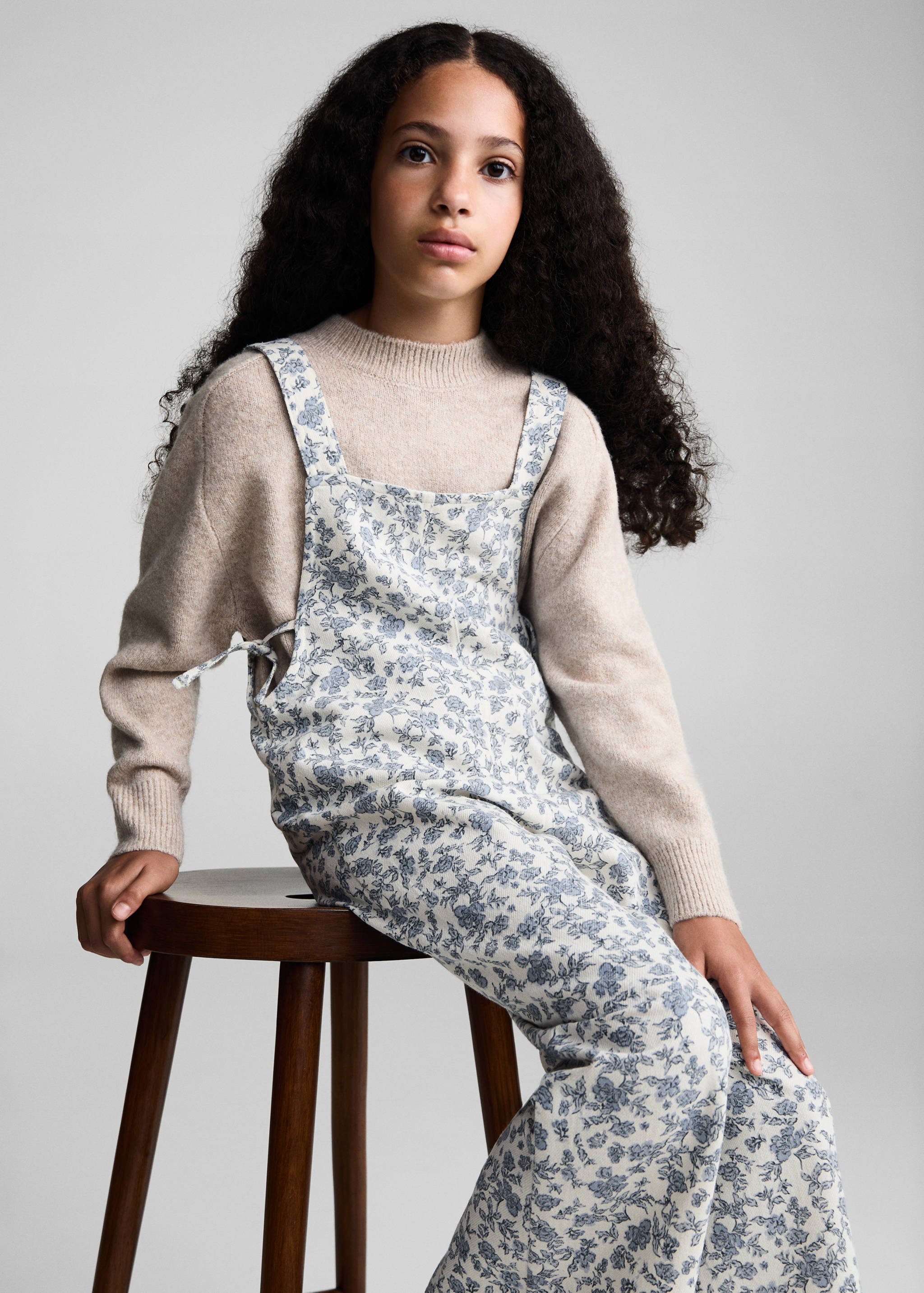 Floral print dungarees - Details of the article 1