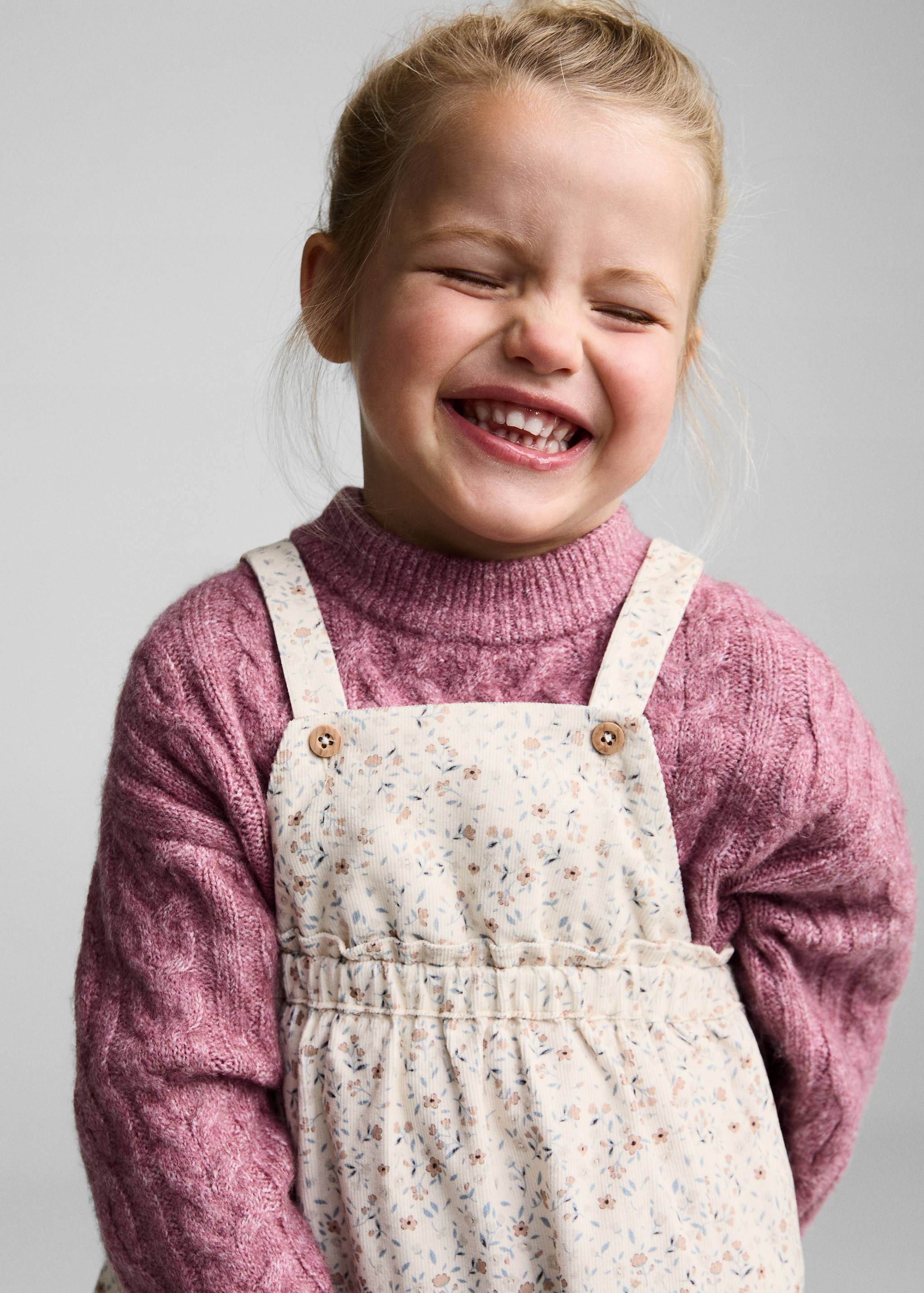 Floral cotton pinafore dress - Details of the article 1
