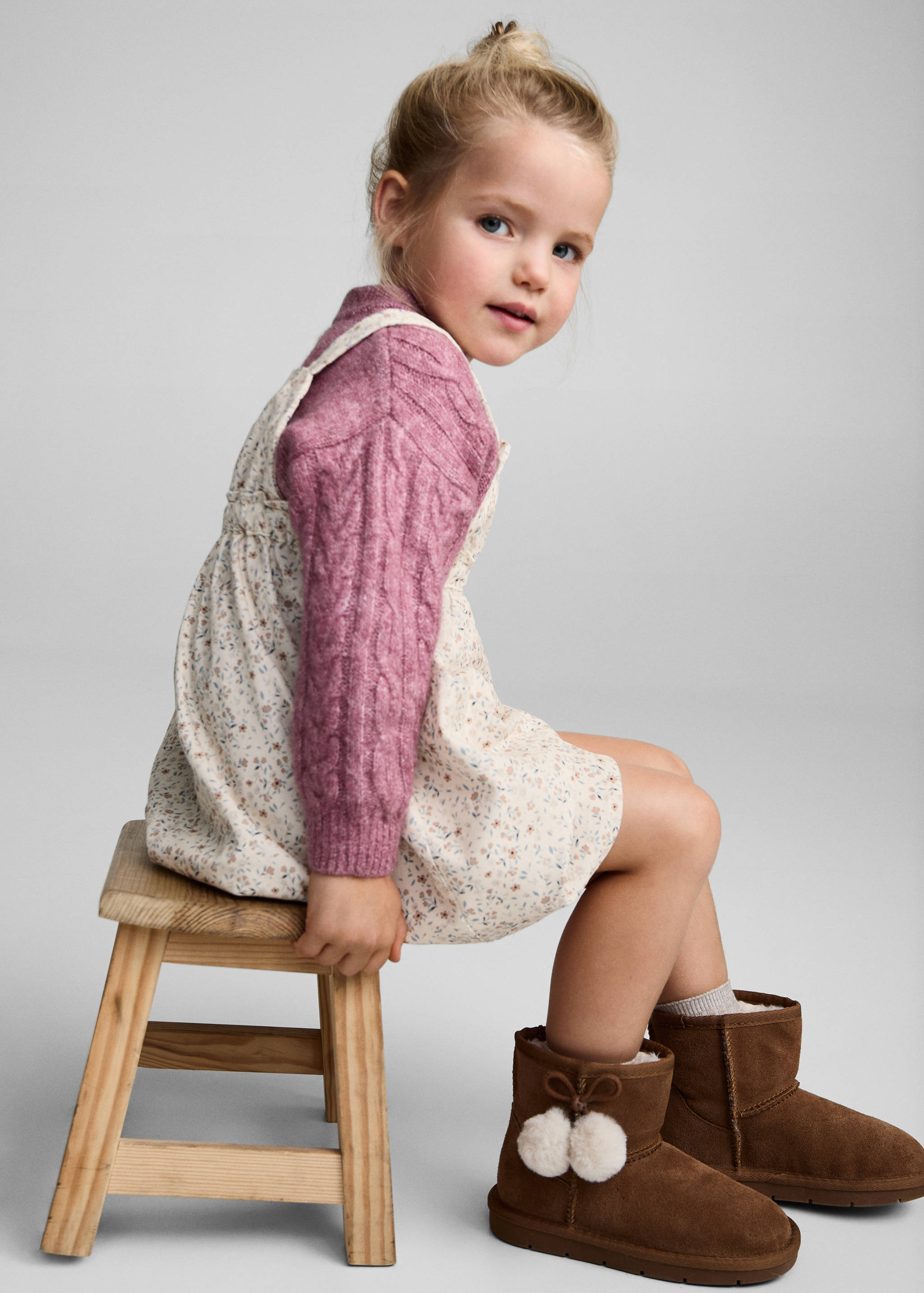 Floral cotton pinafore dress - Details of the article 2