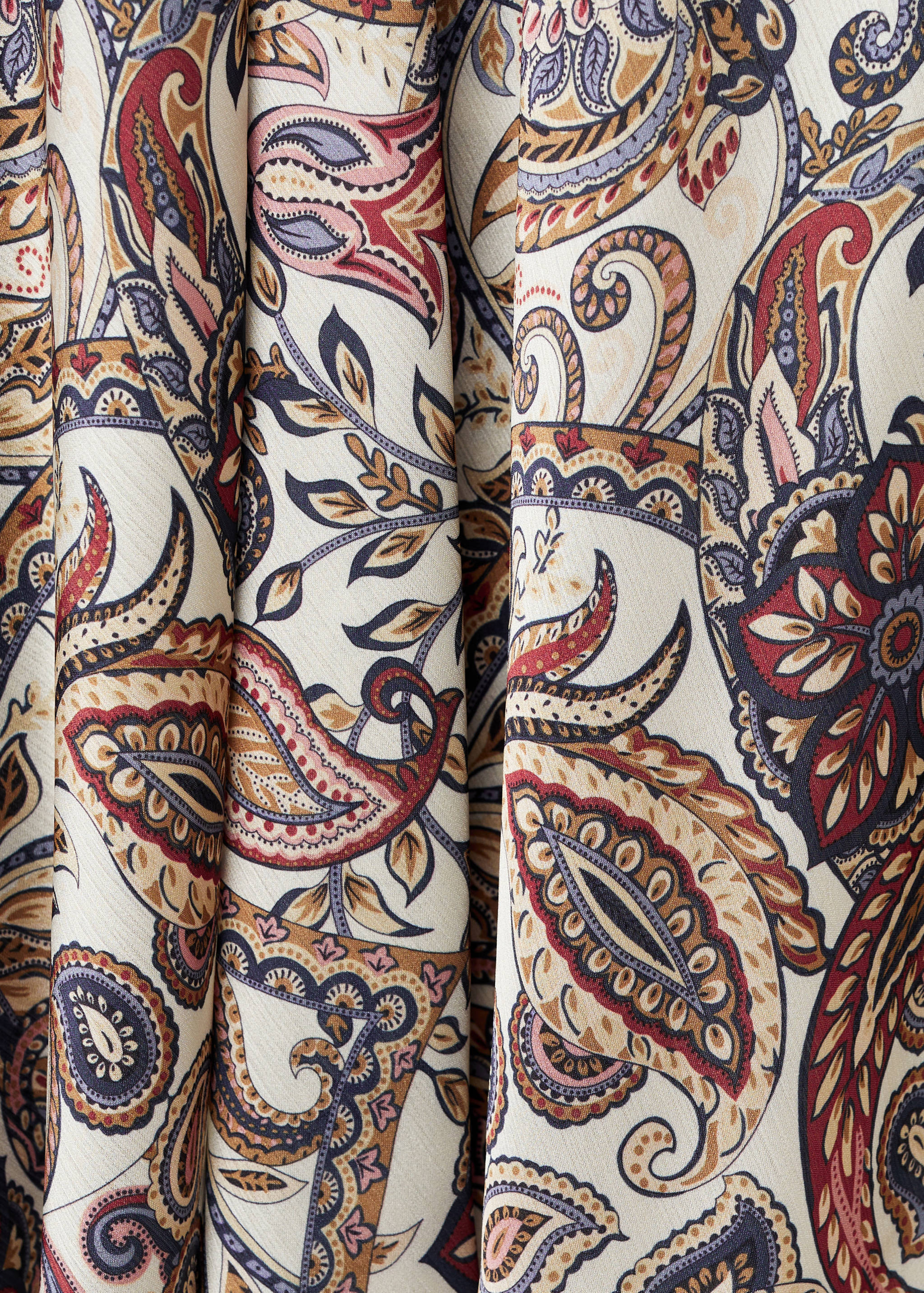 Bedrucktes Kleid mit Taillenband - Detail des Artikels 0