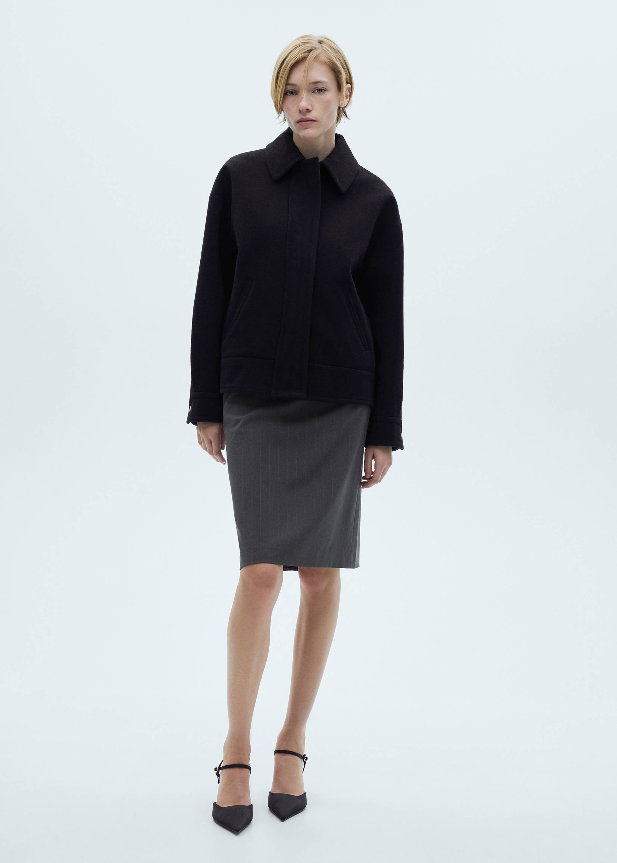 Chaqueta lana oversize - Plano general