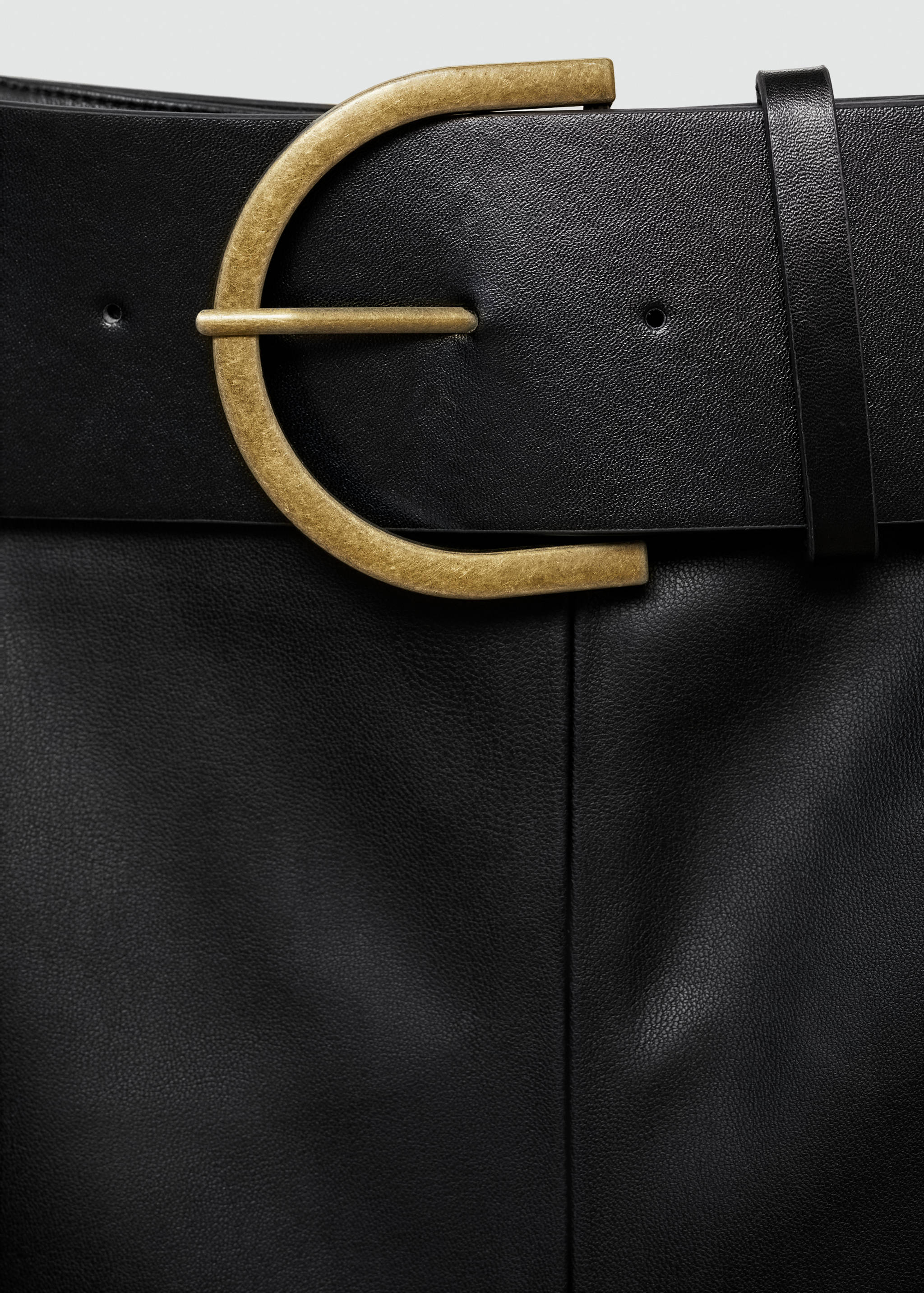 Faux-leather midi-skirt - Details of the article 8