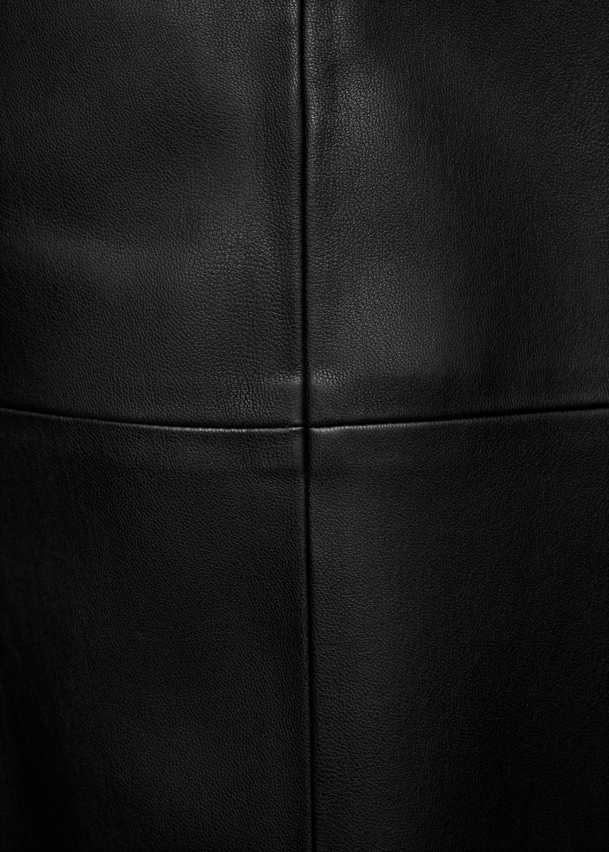 Faux-leather midi-skirt - Details of the article 0