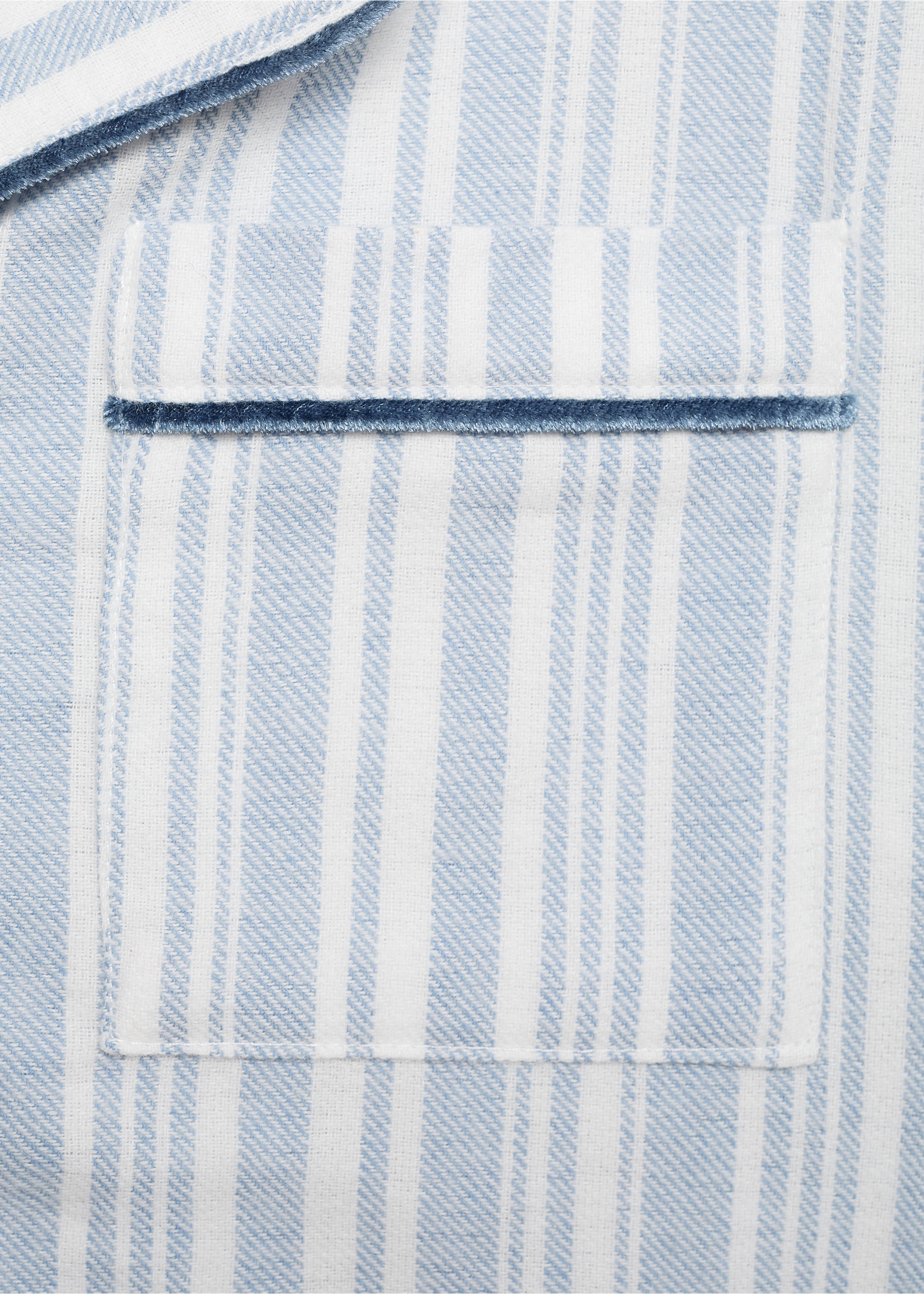 Pijama largo rayas - Detalle del artículo 8, Azul. Ref: 77096727-00.