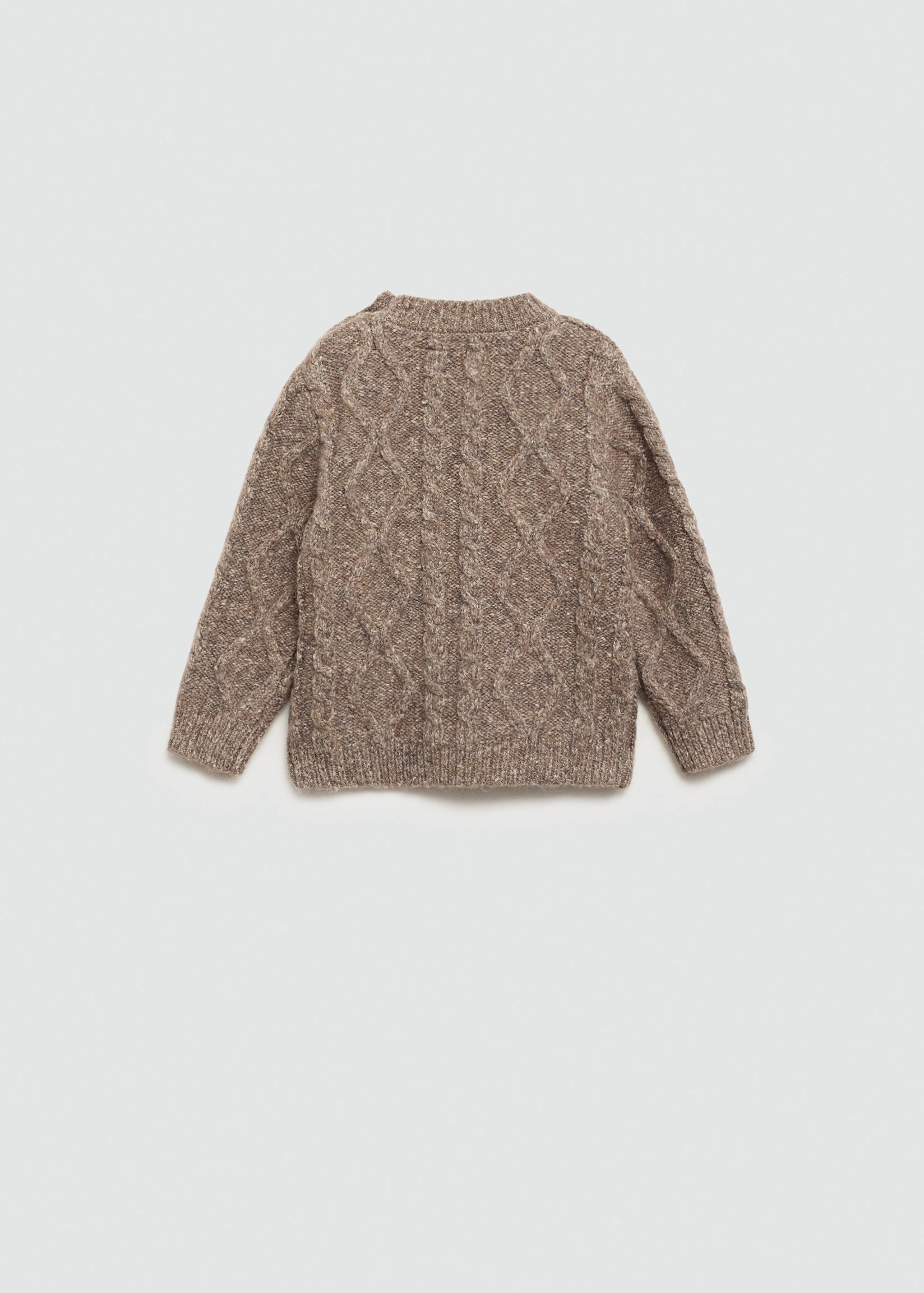 Buttoned knit braided sweater - Reverse of the article