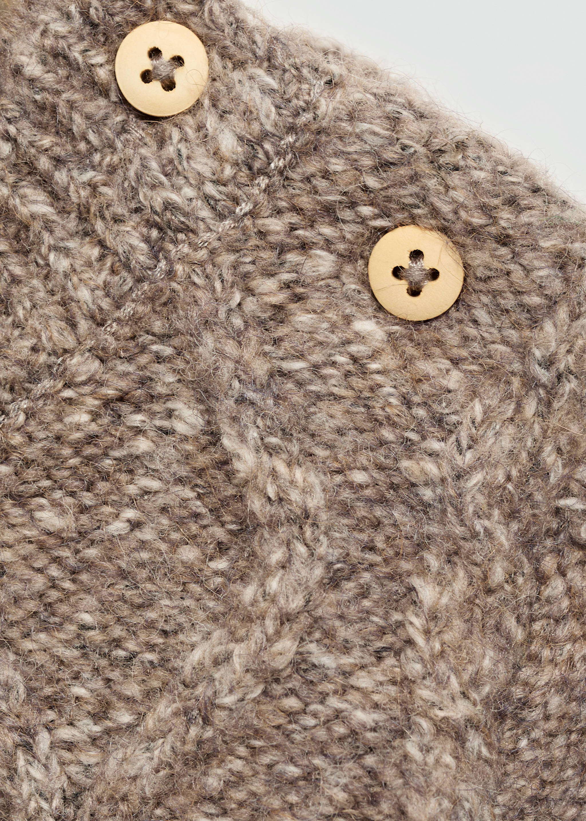 Buttoned knit braided sweater - Details of the article 8