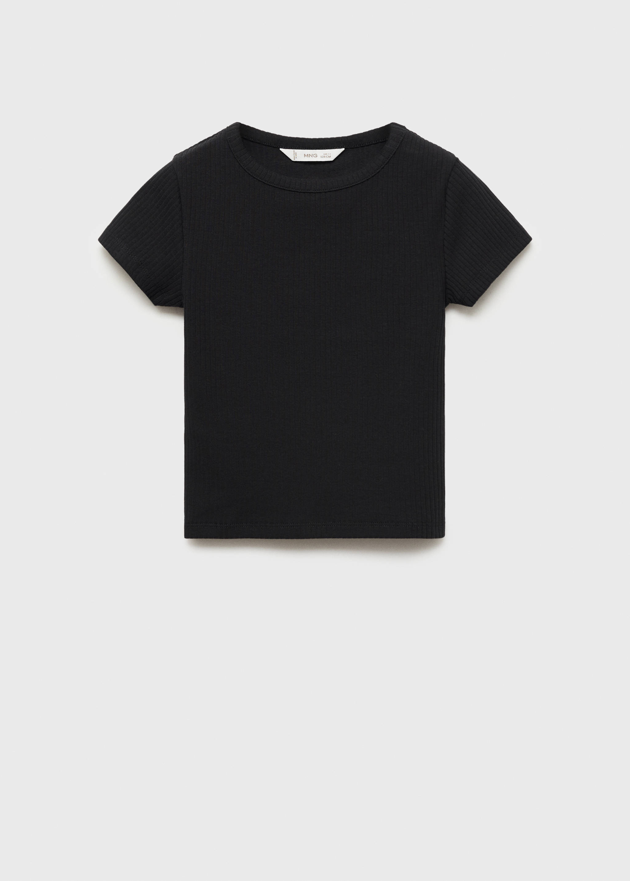 Ribbestrikket t-skjorte i bomull - Artikkel uten modell