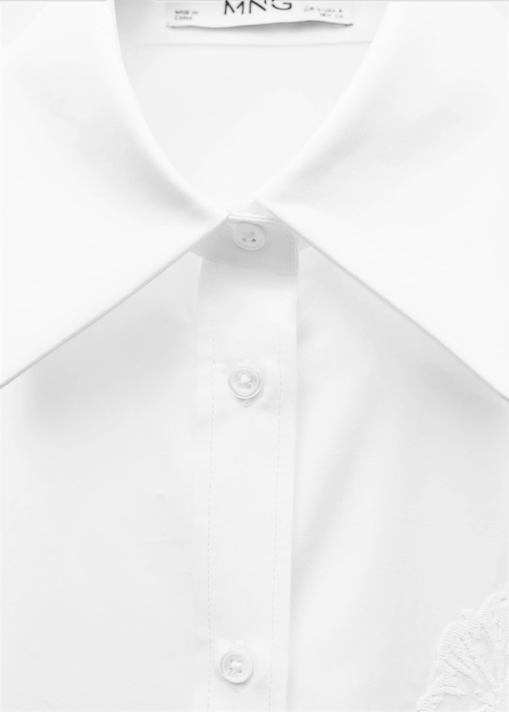 Oversized poplin shirt with embroidery detail - Details of the article 8