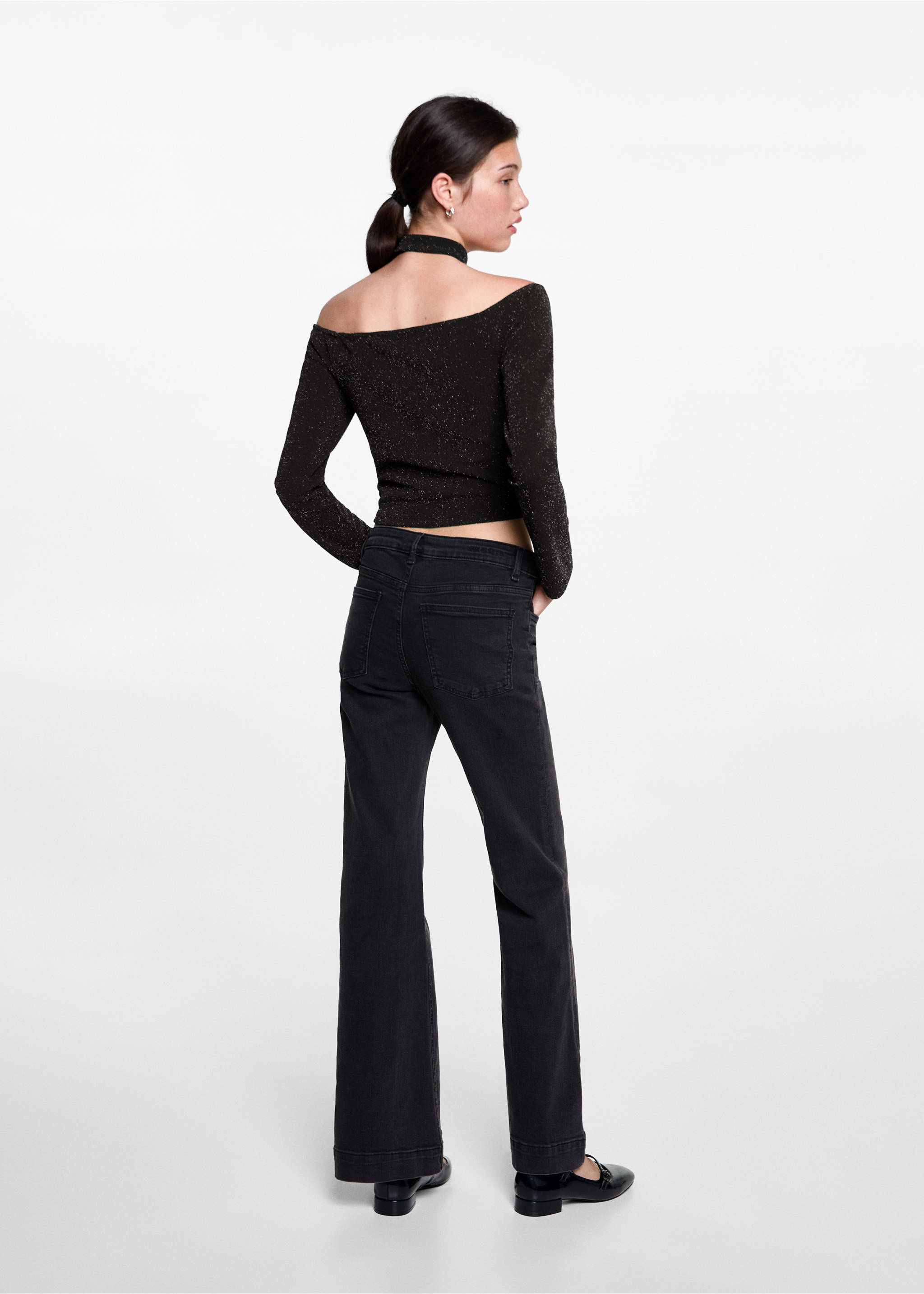 Top Lurex ras-de-cou - Verso de l’article, Noir. Ref: 77096736-00.