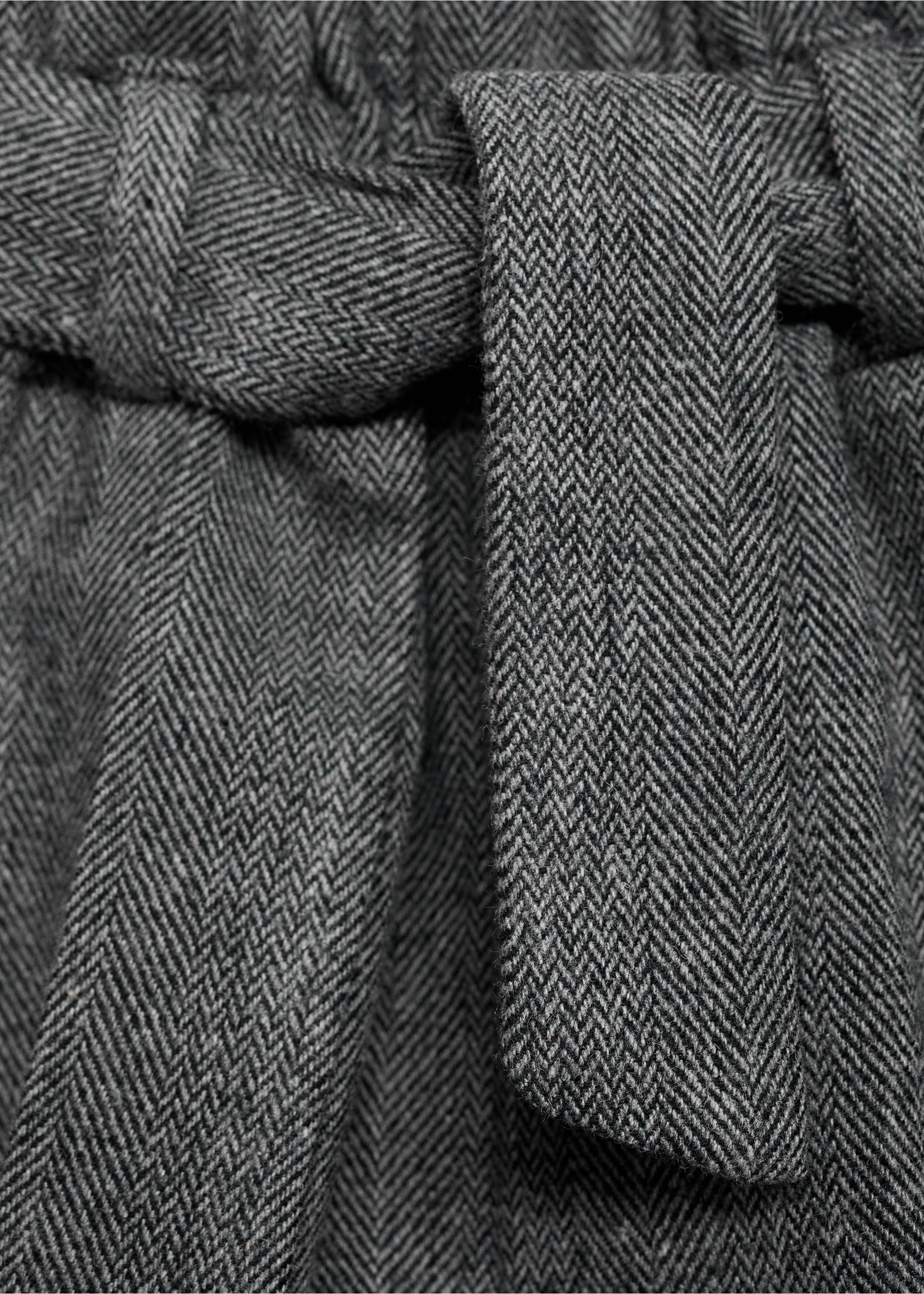 Paperbag-Shorts mit Schleife - Detail des Artikels 8, Grau. Ref: 77096737-00.