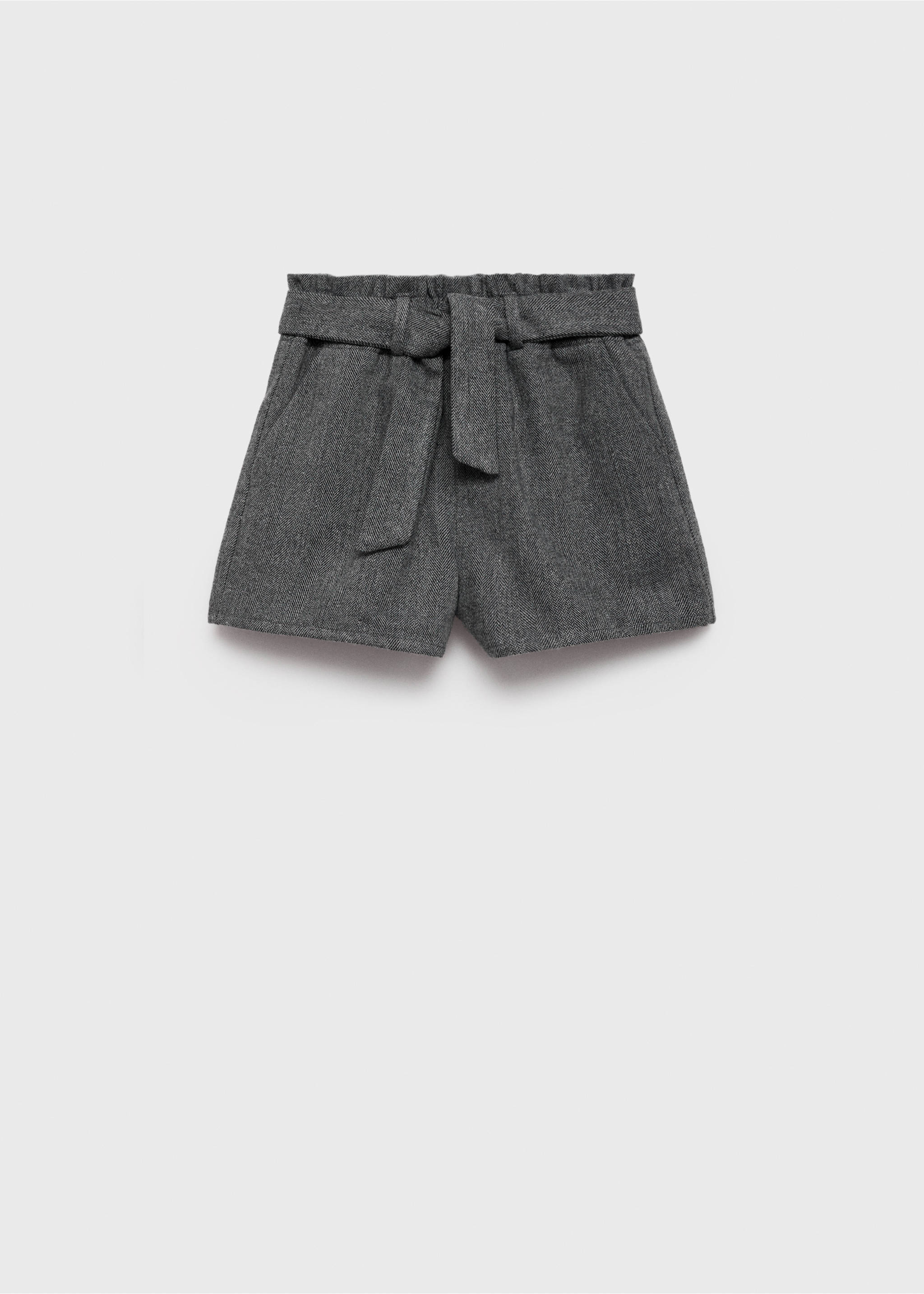 Paperbag shorts with bow - Article without model, Grey. Ref: 77096737-00.