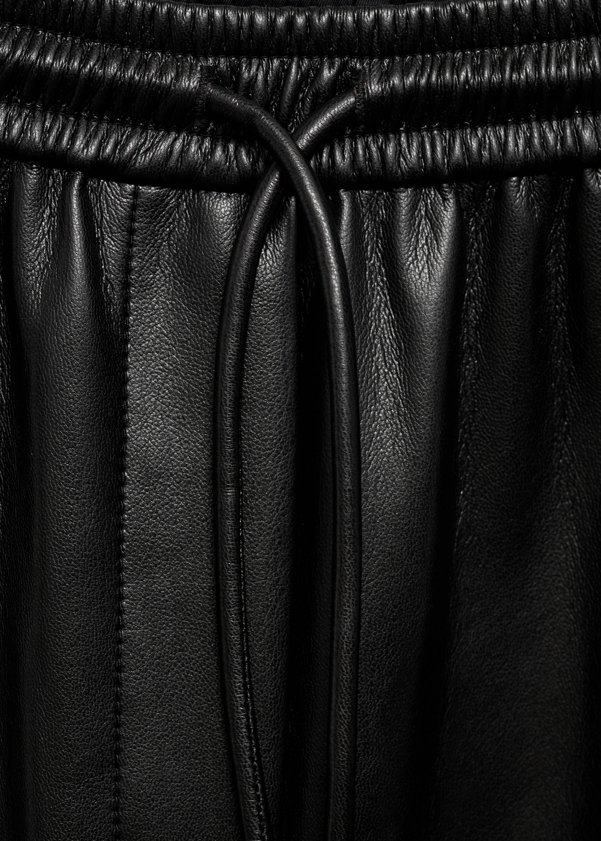 Faux-leather pants with elastic waist - Details of the article 8