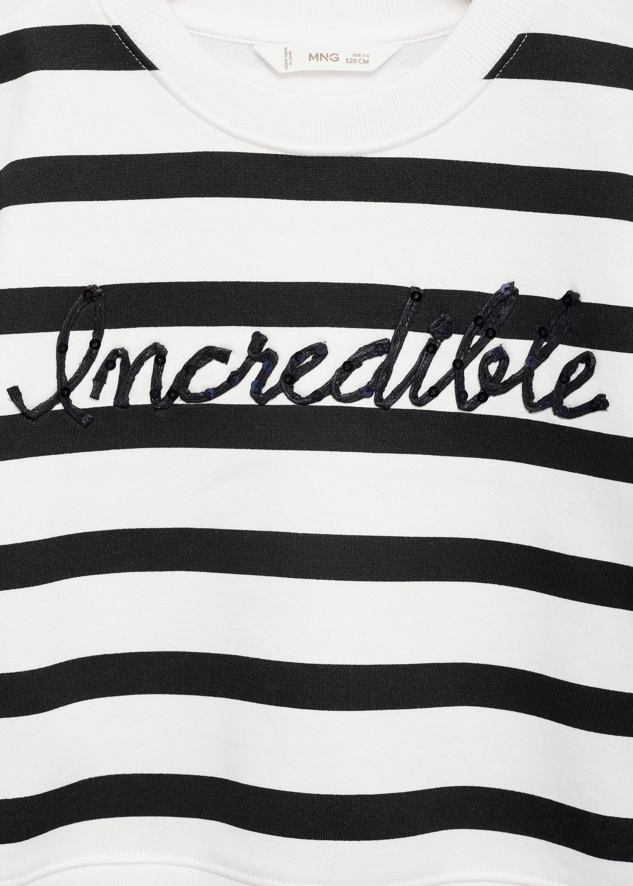 Bluza w paski z haftowanym napisem - Szczegóły artykułu 8