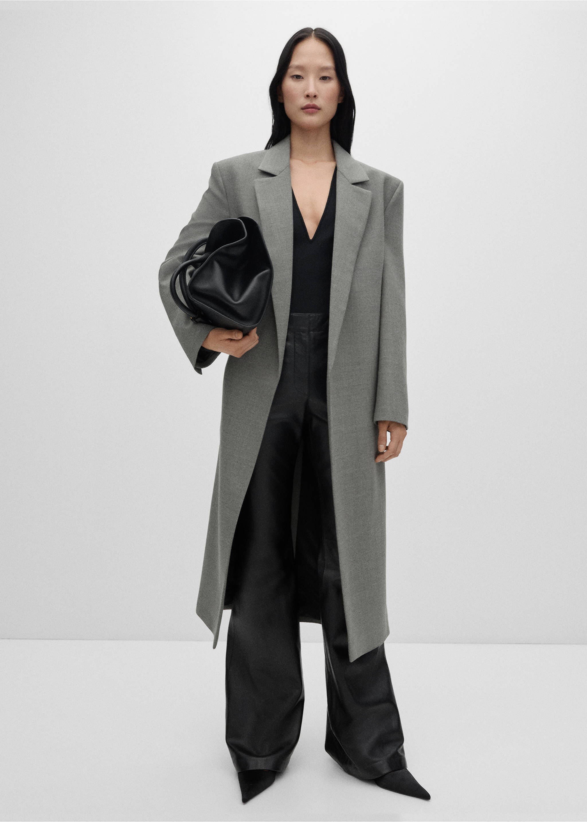 Rückenfreier Strickbody - Allgemeine Ansicht, Schwarz. Ref: 77096746-00.