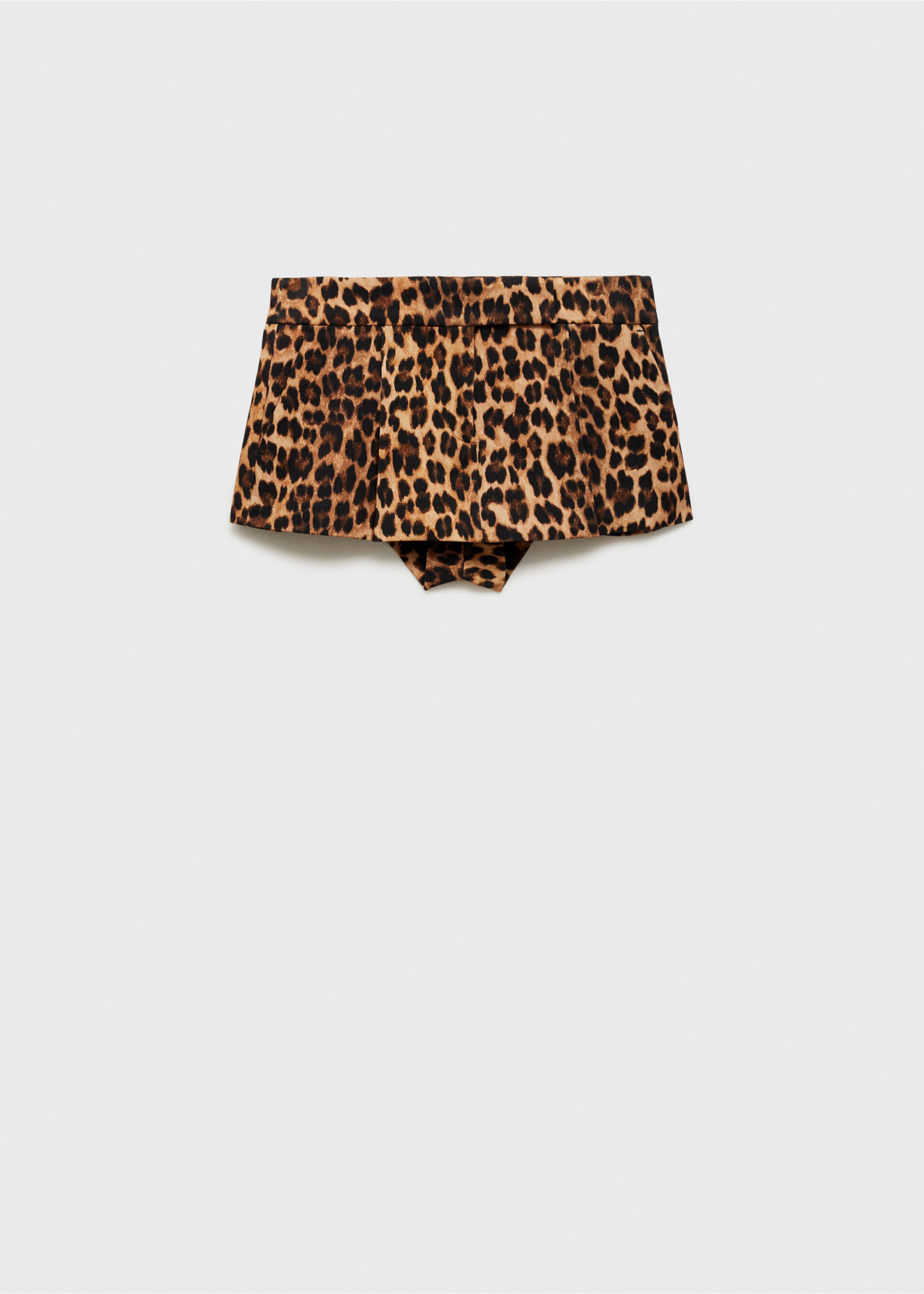 Leopard-print skirt trousers - Article without model, Brown. Ref: 77096750-00.